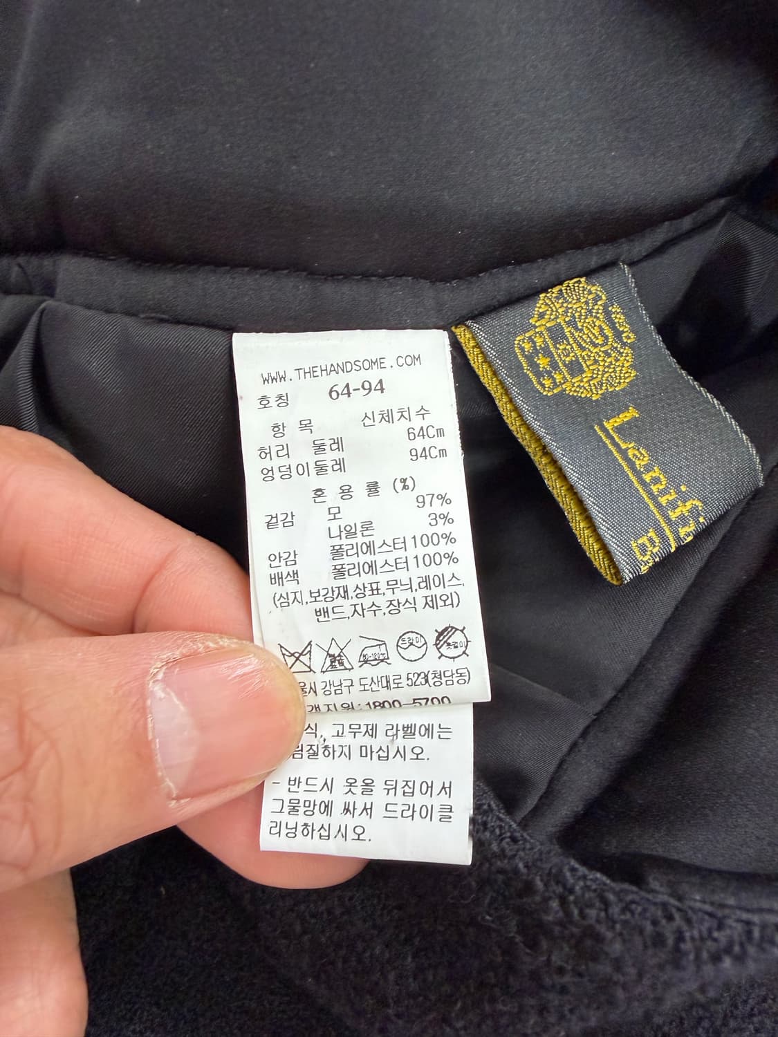 정품) TIME 타임 한섬 22ss 이태리 캄포레원단 반바지 64(26) 상품이미지7