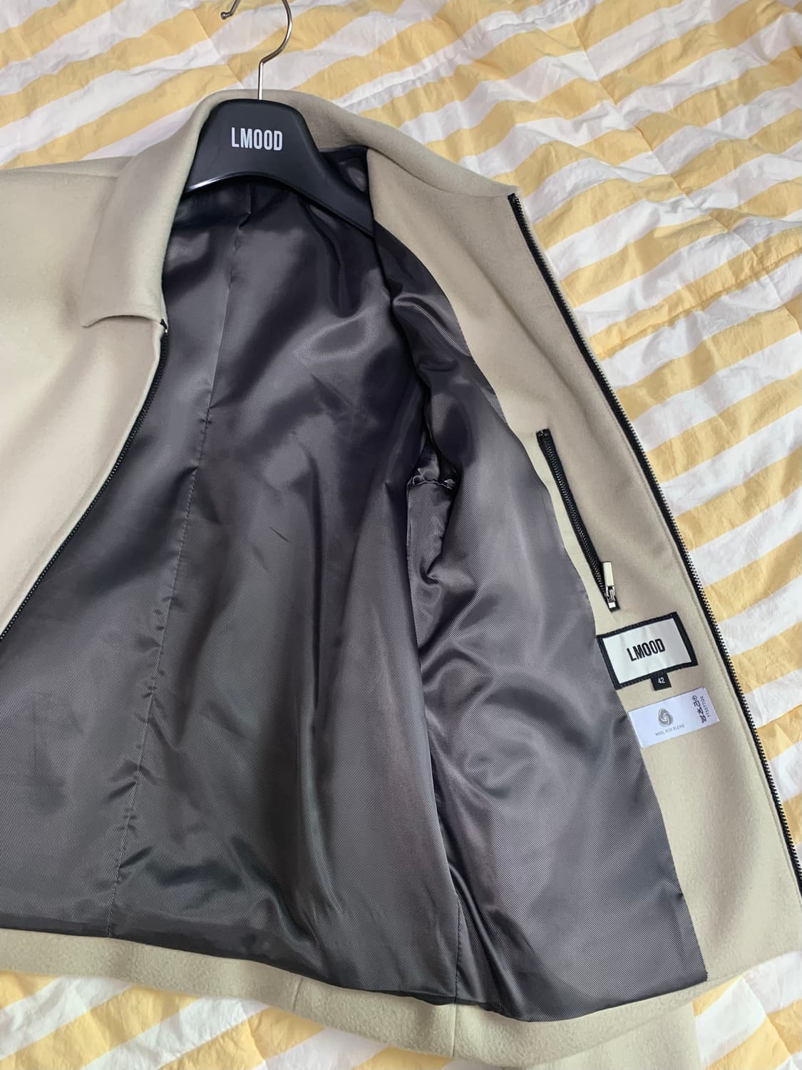 엘무드 미니멀 캐시미어 트러커 자켓 42 상품이미지3