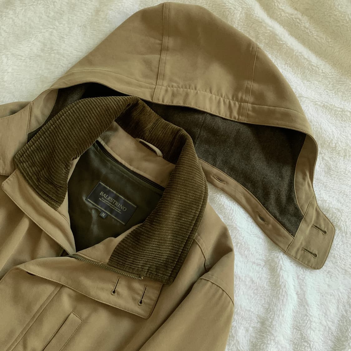 일본 빈티지 BALESTRINO 후드 사파리 워크 하프 자켓 상품이미지3