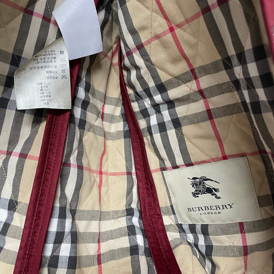 버버리 퀄팅 자켓 레드 M(W) 상품이미지6