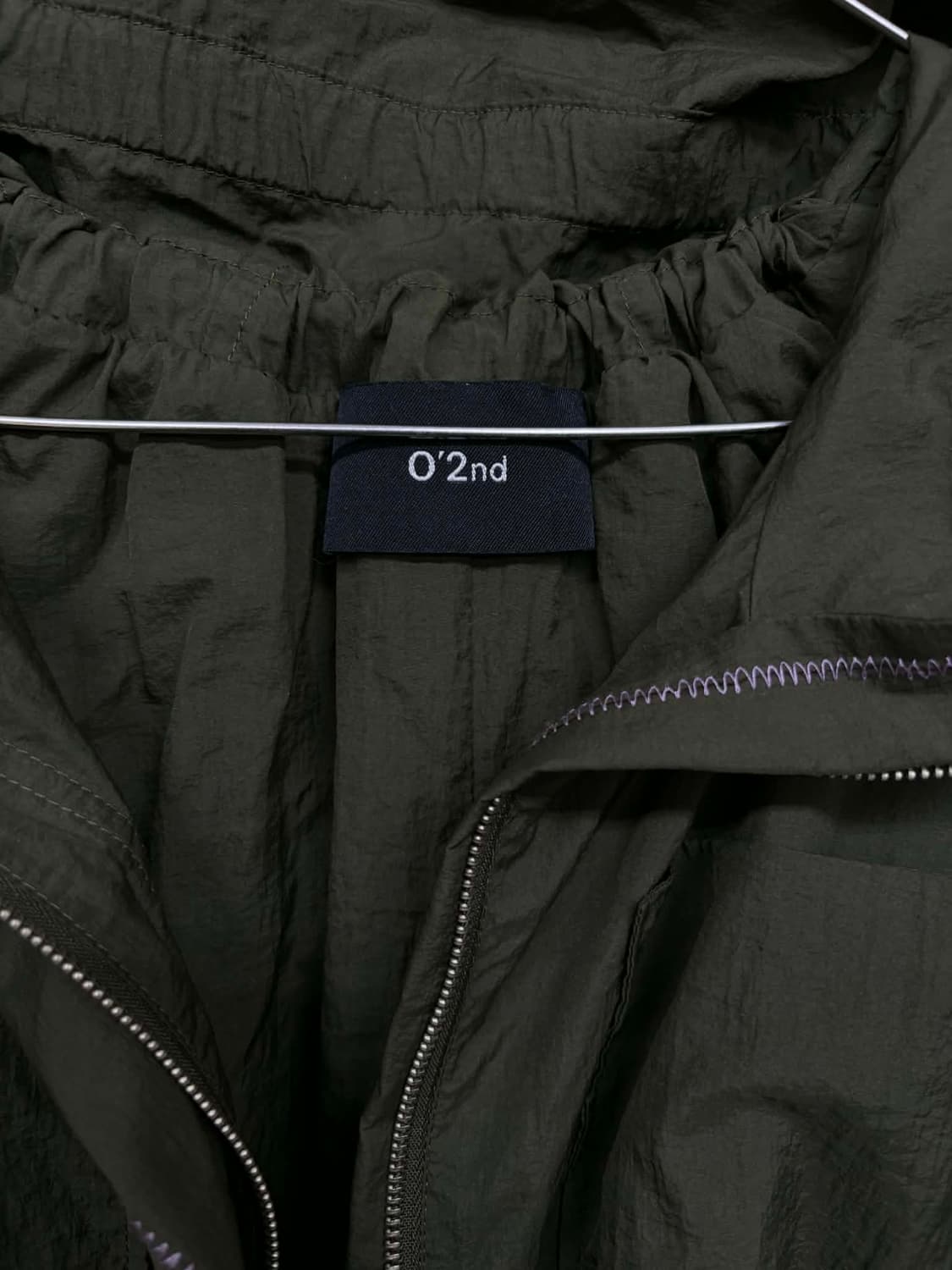 [55] 오즈세컨 한섬 O’2nd 20년 신형 카키 나일론 후드 롱 야상 상품이미지4