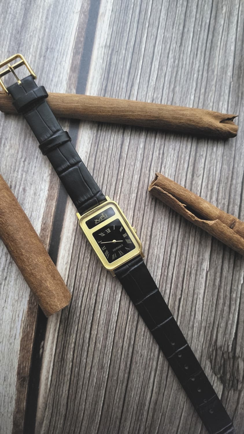 [희귀피스]정품 에르메스 깔레쉬 골드 남여공용 시계 상품이미지1