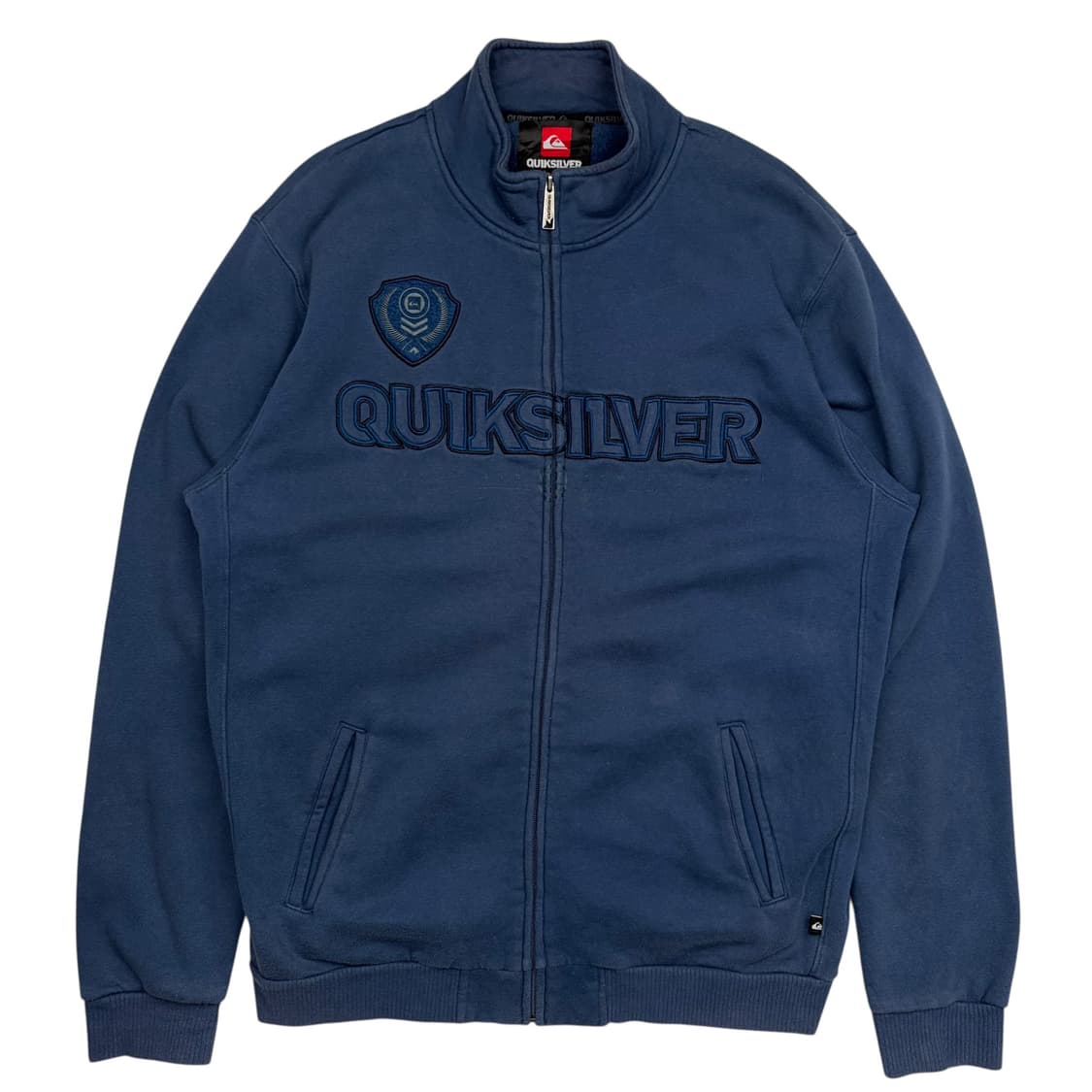퀵실버 올드스쿨 블루 네이비 아치로고 플리스 자켓 XL 상품이미지1