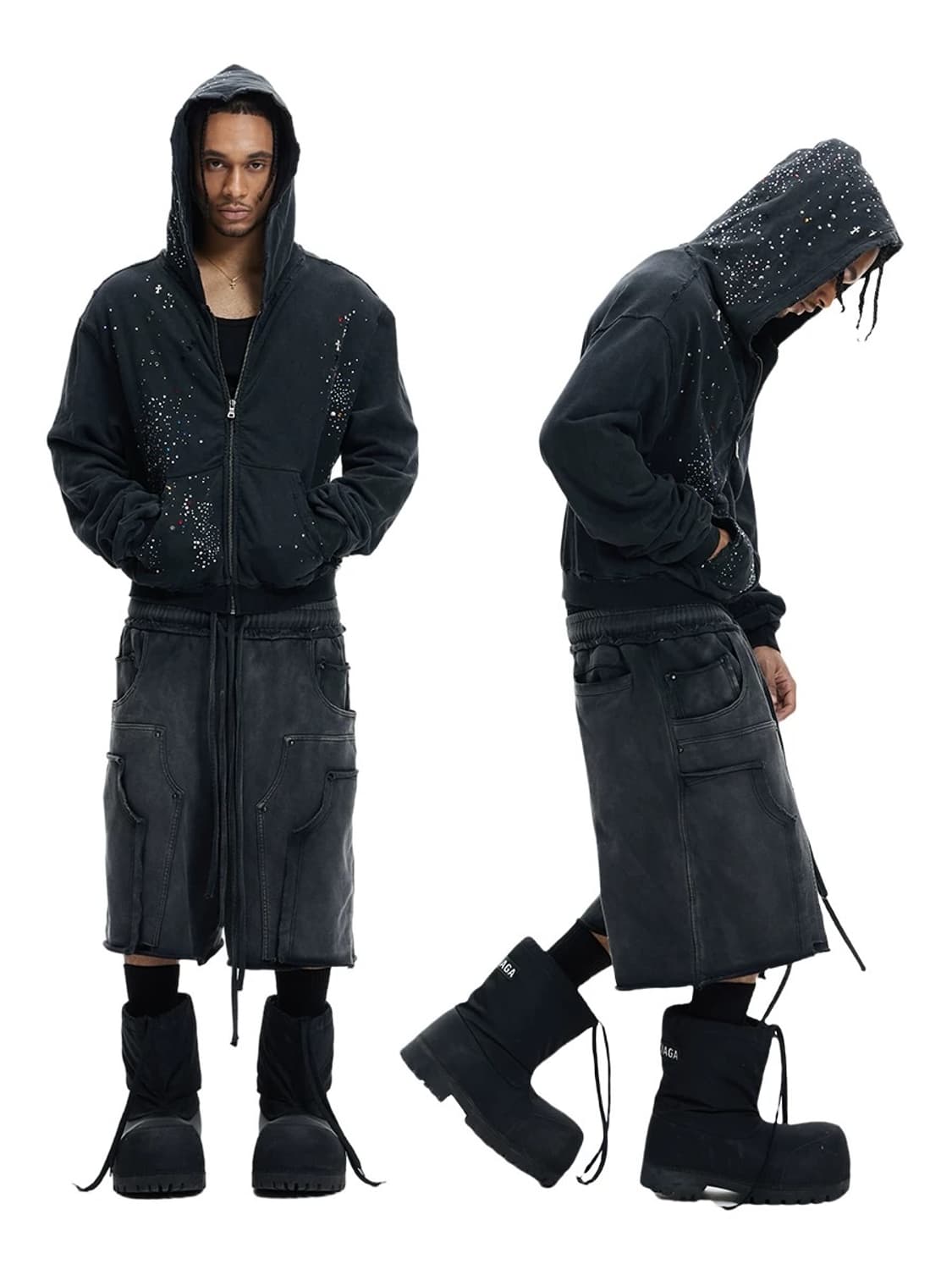 Starry Rhinestone Hoodie 상품이미지6