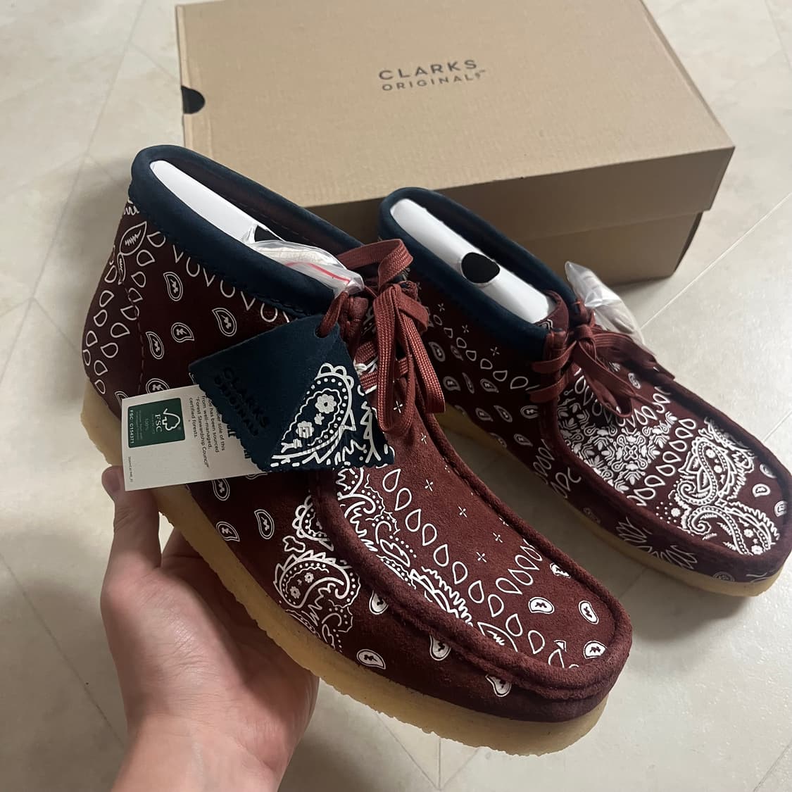 [새상품]클락스 왈라비 부츠 브릭 페이즐리 260 270 280 상품이미지3