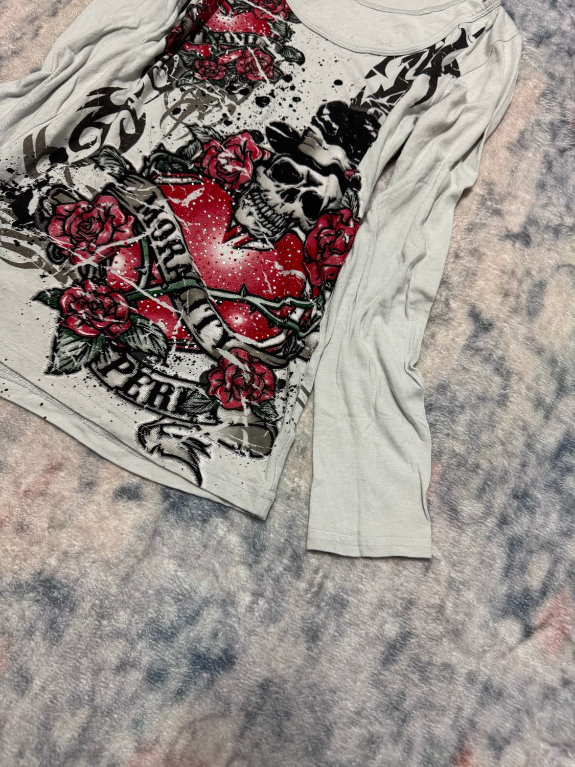 Dig deep 00s tattoo skull cut sew    상품이미지6