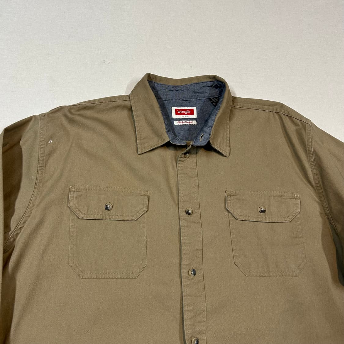 XL) Wrangler 랭글러 투포켓 워크웨어 코튼 셔츠 브라운 상품이미지3