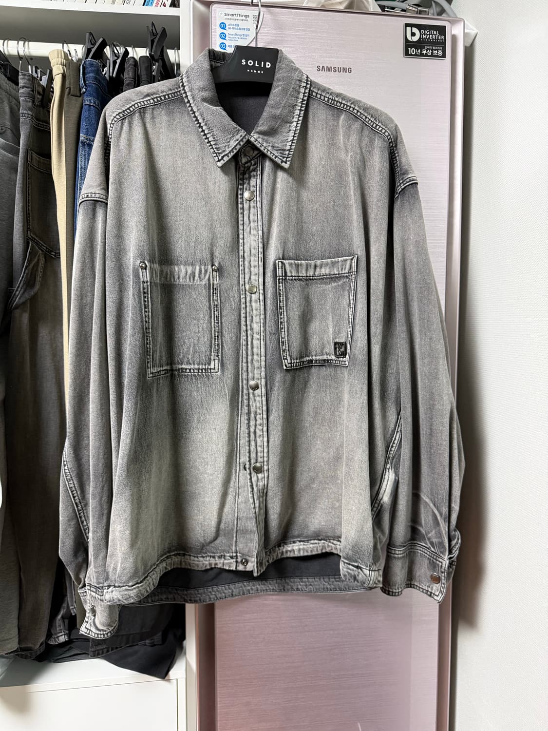 우영미 25SS  그레이 데님 셋업(50,48사이즈) 상품이미지3