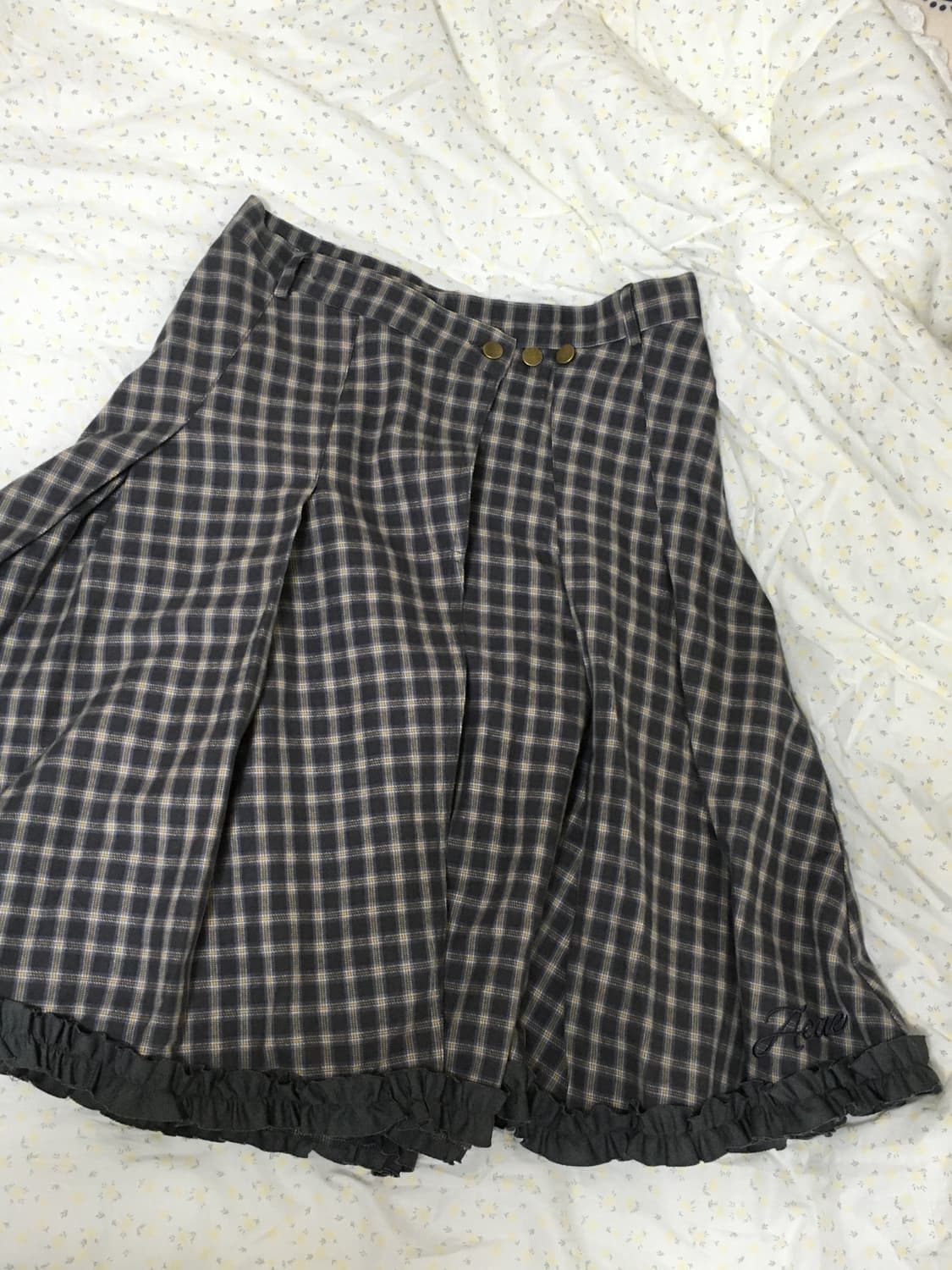 에이이에이이(AEAE)스커트CHECK WRAP PLEATS SKIRT 상품이미지2