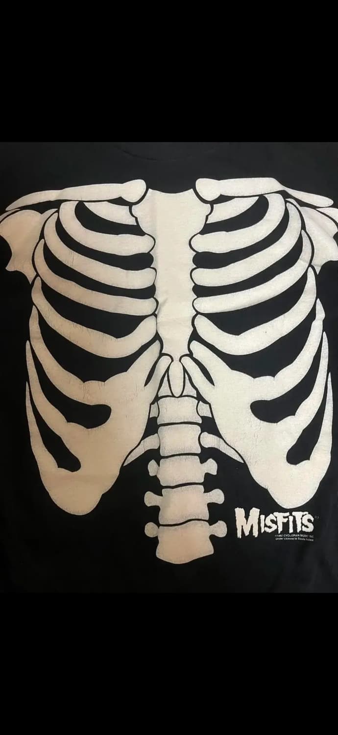 90s 빈티지 미스피츠 본 밴드티(뼈티) XL사이즈 상품이미지2