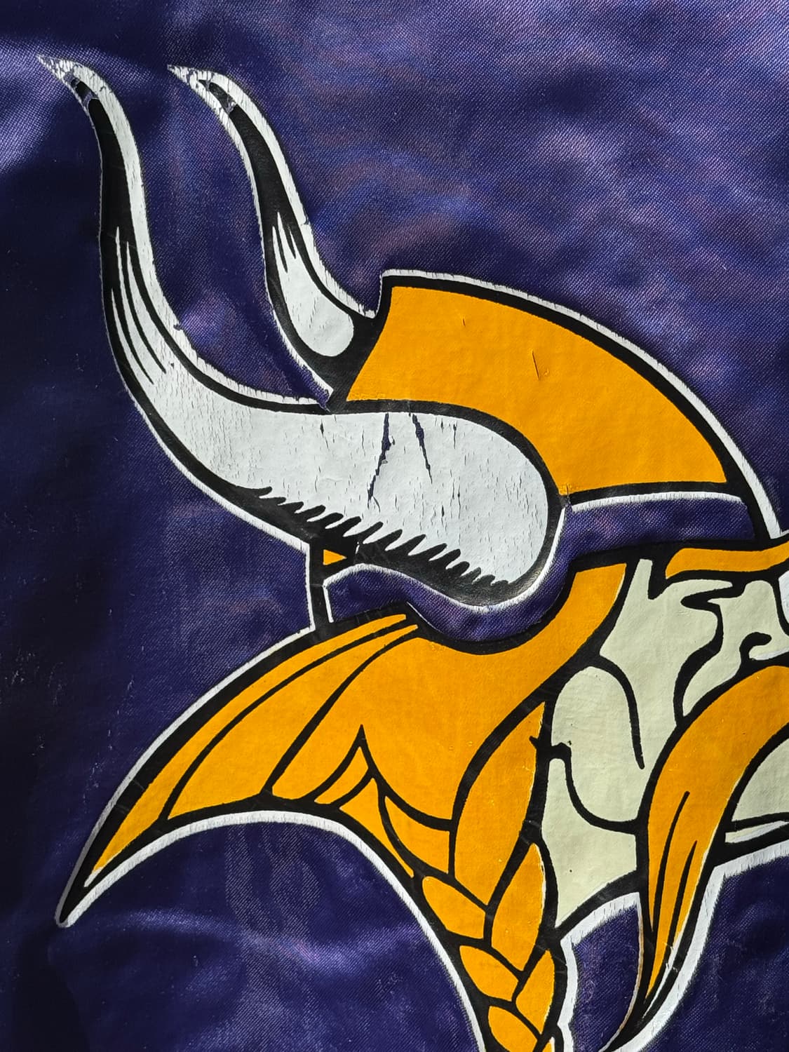 90s NFL 미네소타 바이킹스 나일론 사틴 바시티자켓 상품이미지7