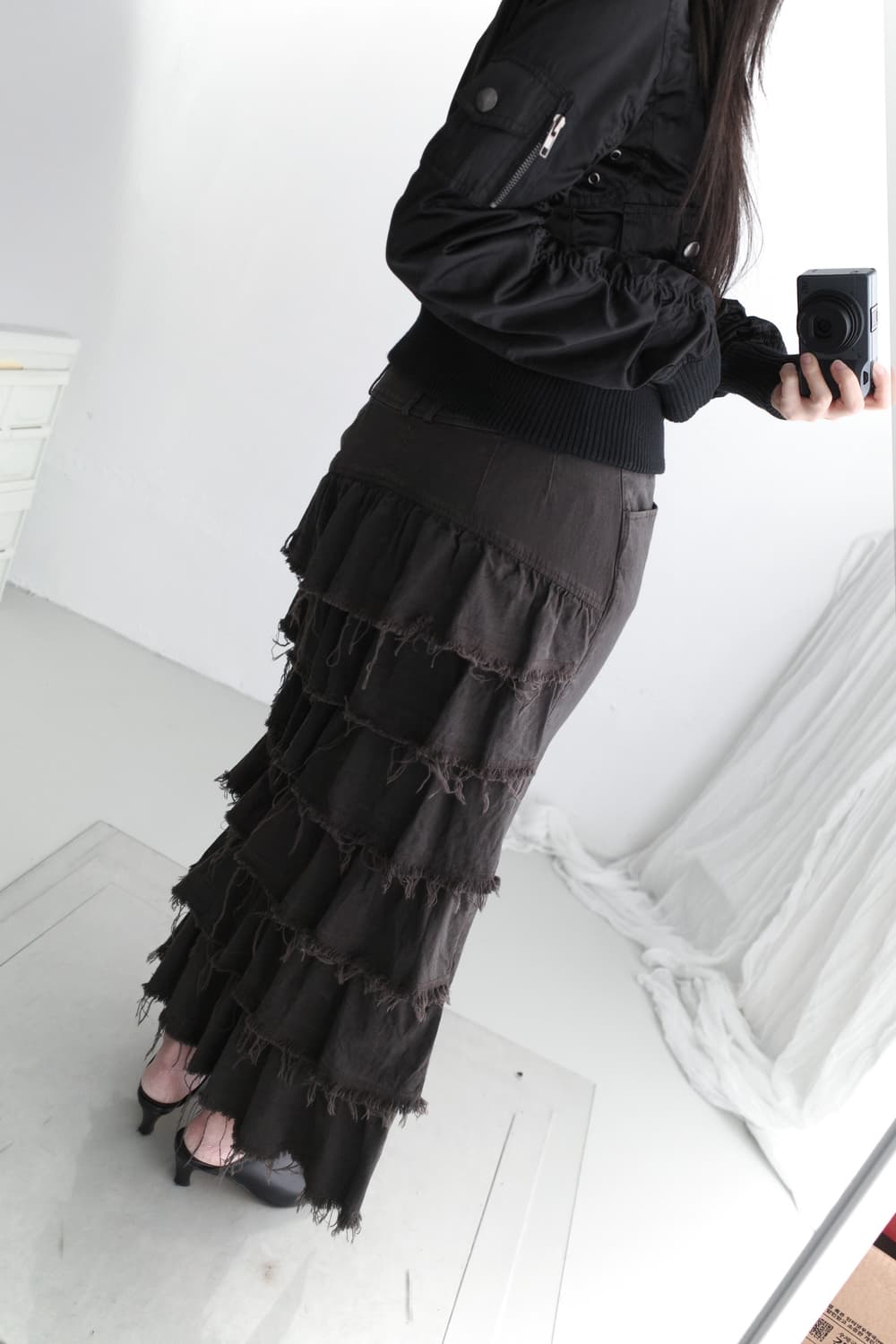 prime) frill long damage skirt 상품이미지4