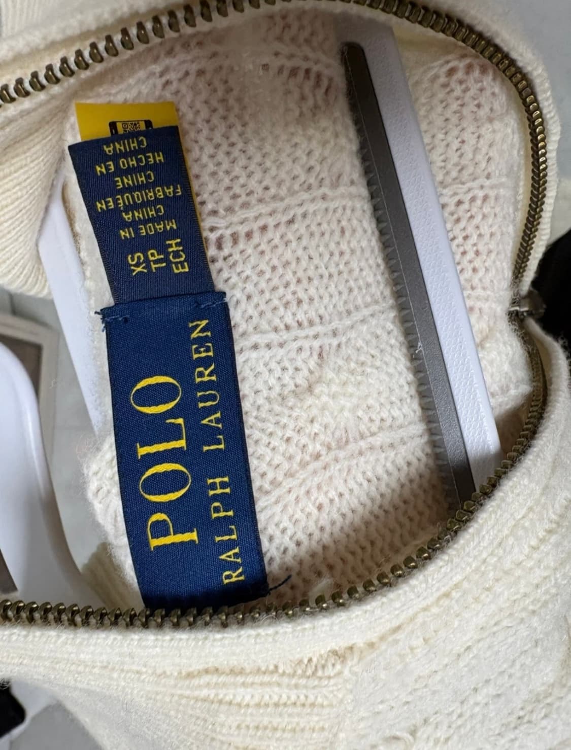 폴로 케이블 울 캐시미어 반집업 니트 상품이미지5