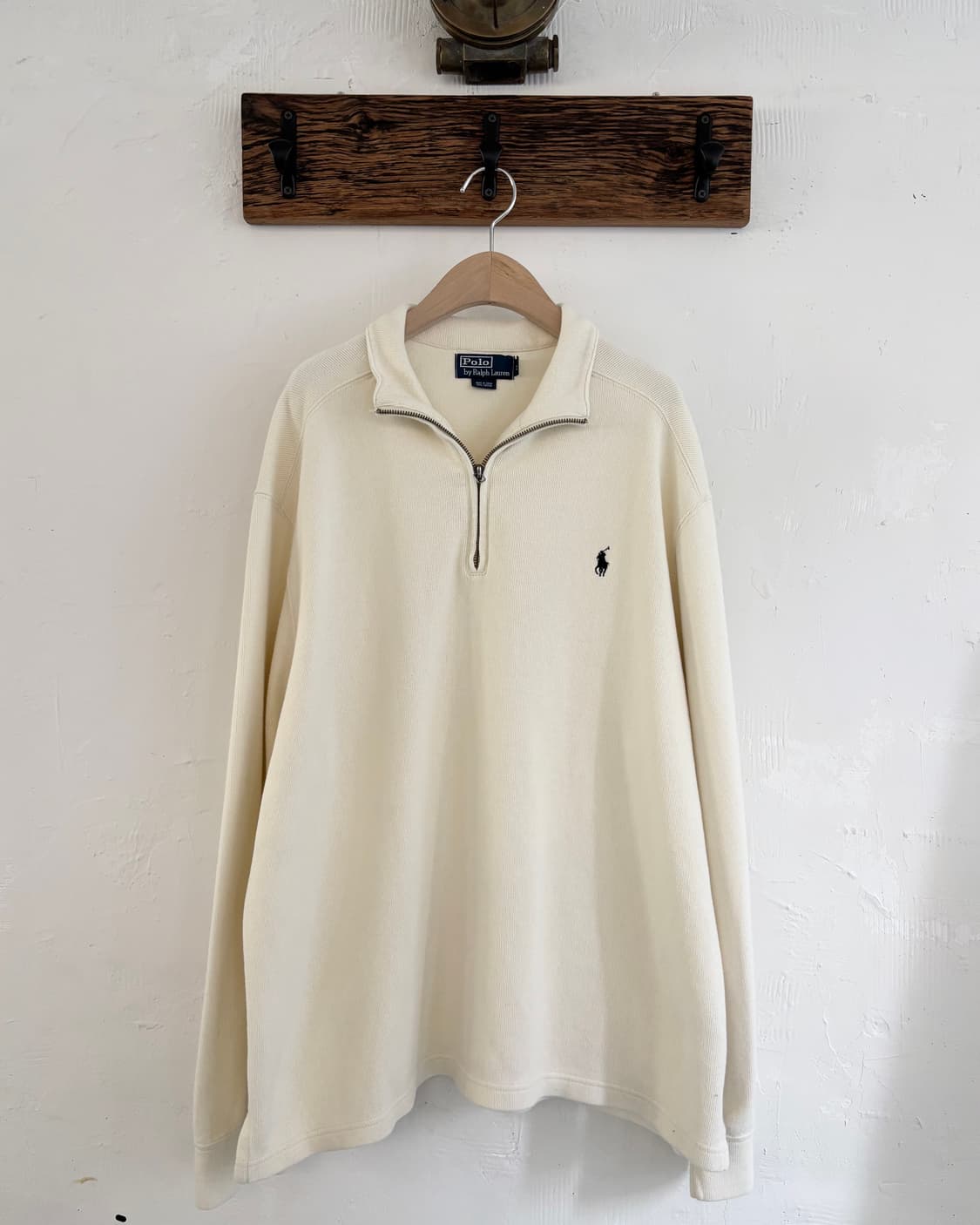 Polo 폴로 랄프로렌 코튼 아이보리컬러 하프집업 상품이미지2