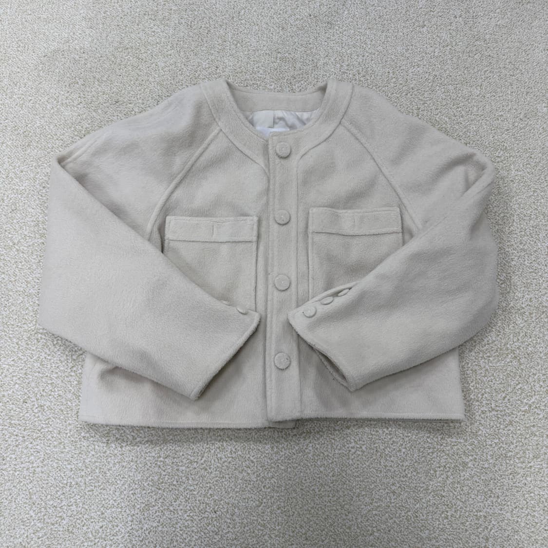 [F] 리미 LIMI 크롭 아이보리 버튼 자켓 1229T2 상품이미지1
