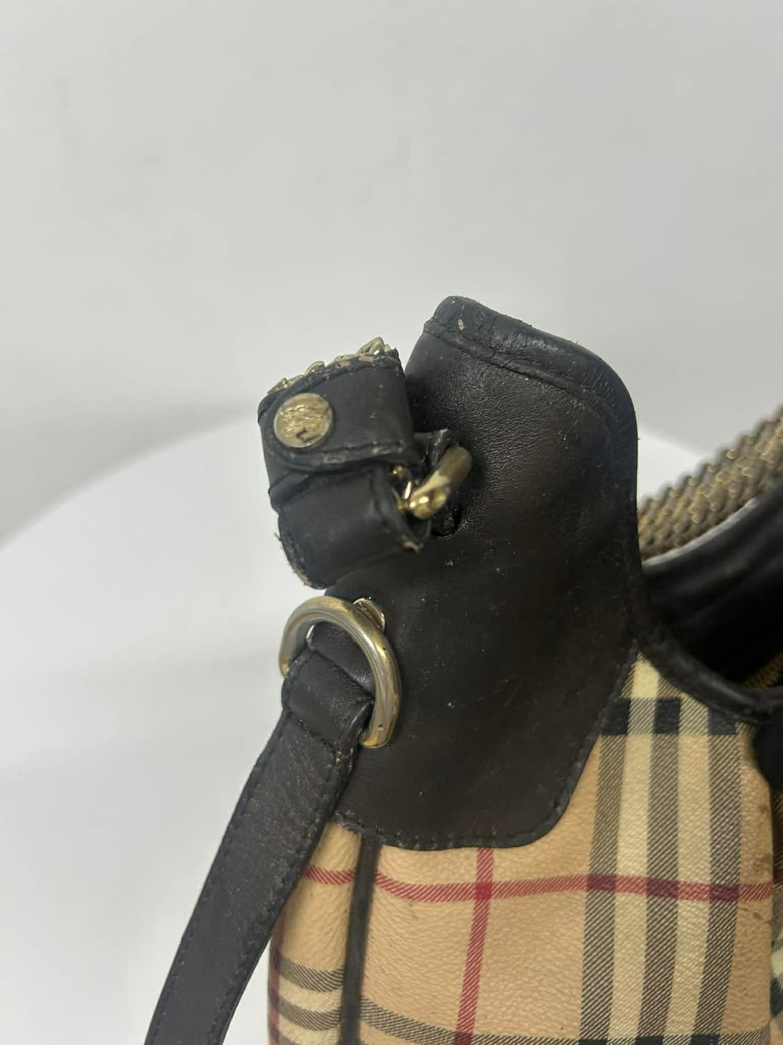 버버리 노바체크 레더 체인 호보 숄더백 토트백 상품이미지9