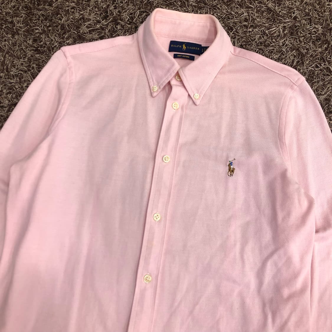 폴로 랄프로렌 핑크 니트 옥스포드 셔츠 상품이미지3