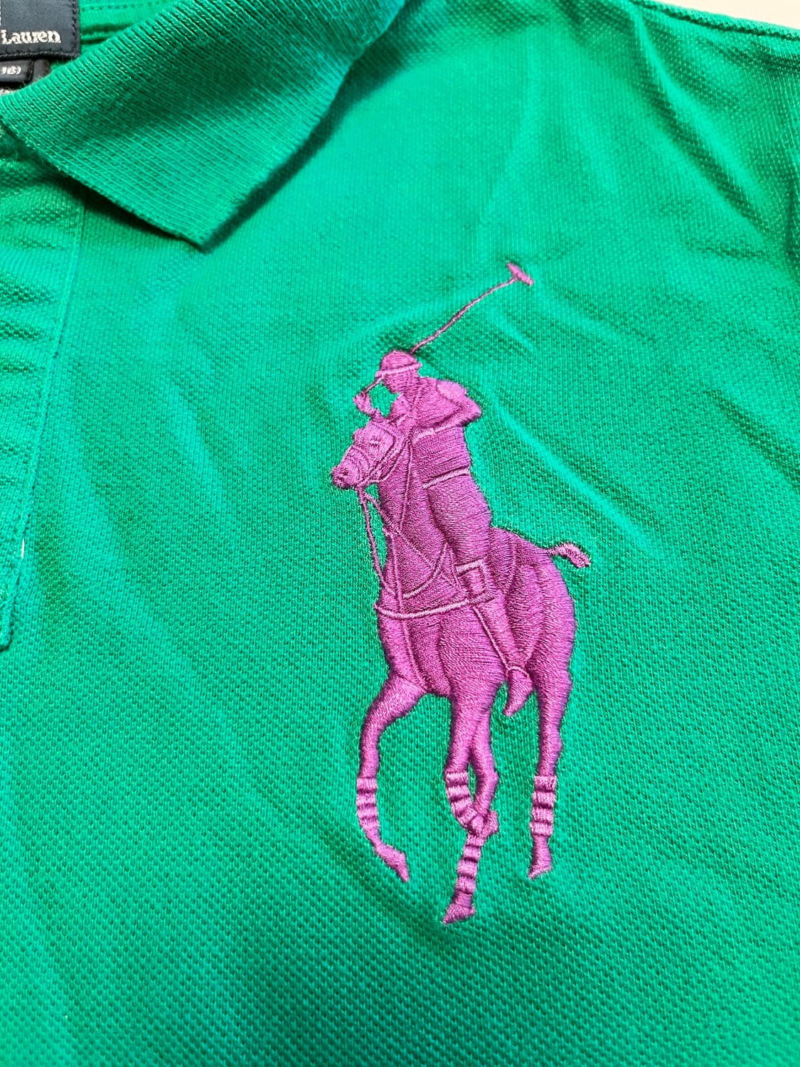 랄프로렌 빅포니 그린 폴로셔츠 L(14-16) 상품이미지2