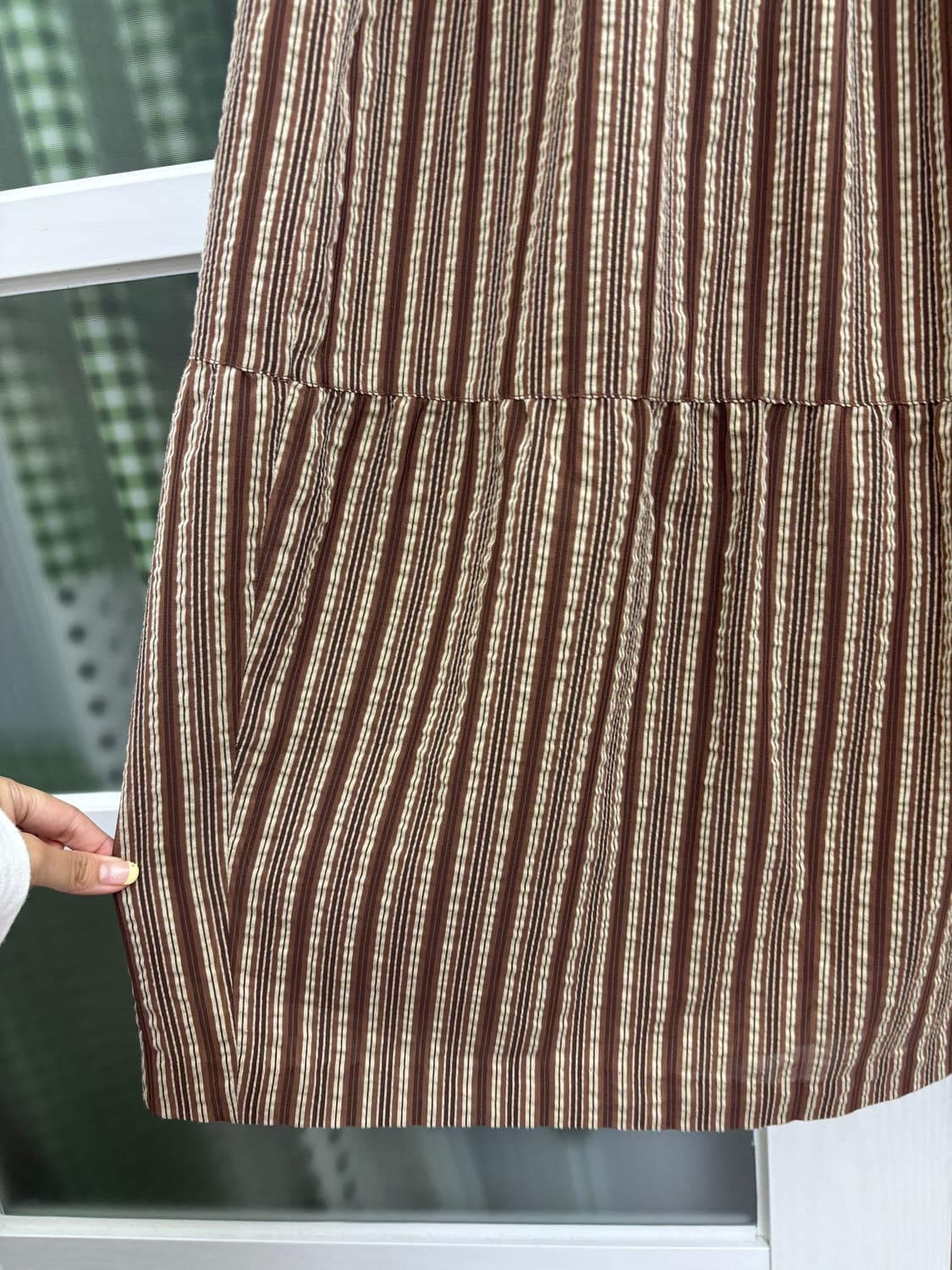 브라운 스트라이프 스커트 상품이미지8