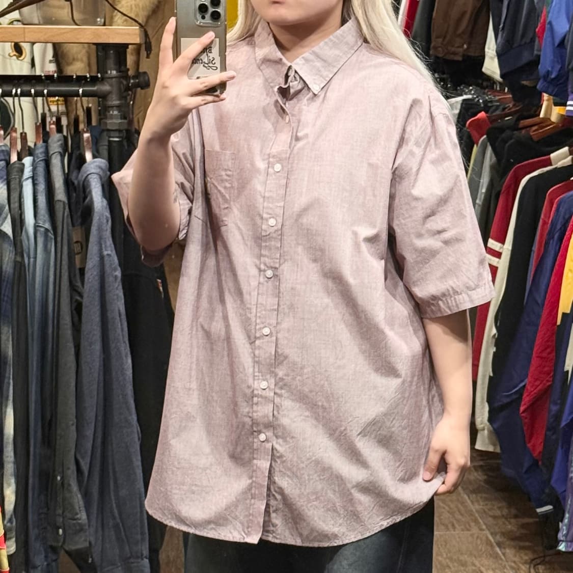 [HI] 칼하트 반팔셔츠 핑크 상품이미지4