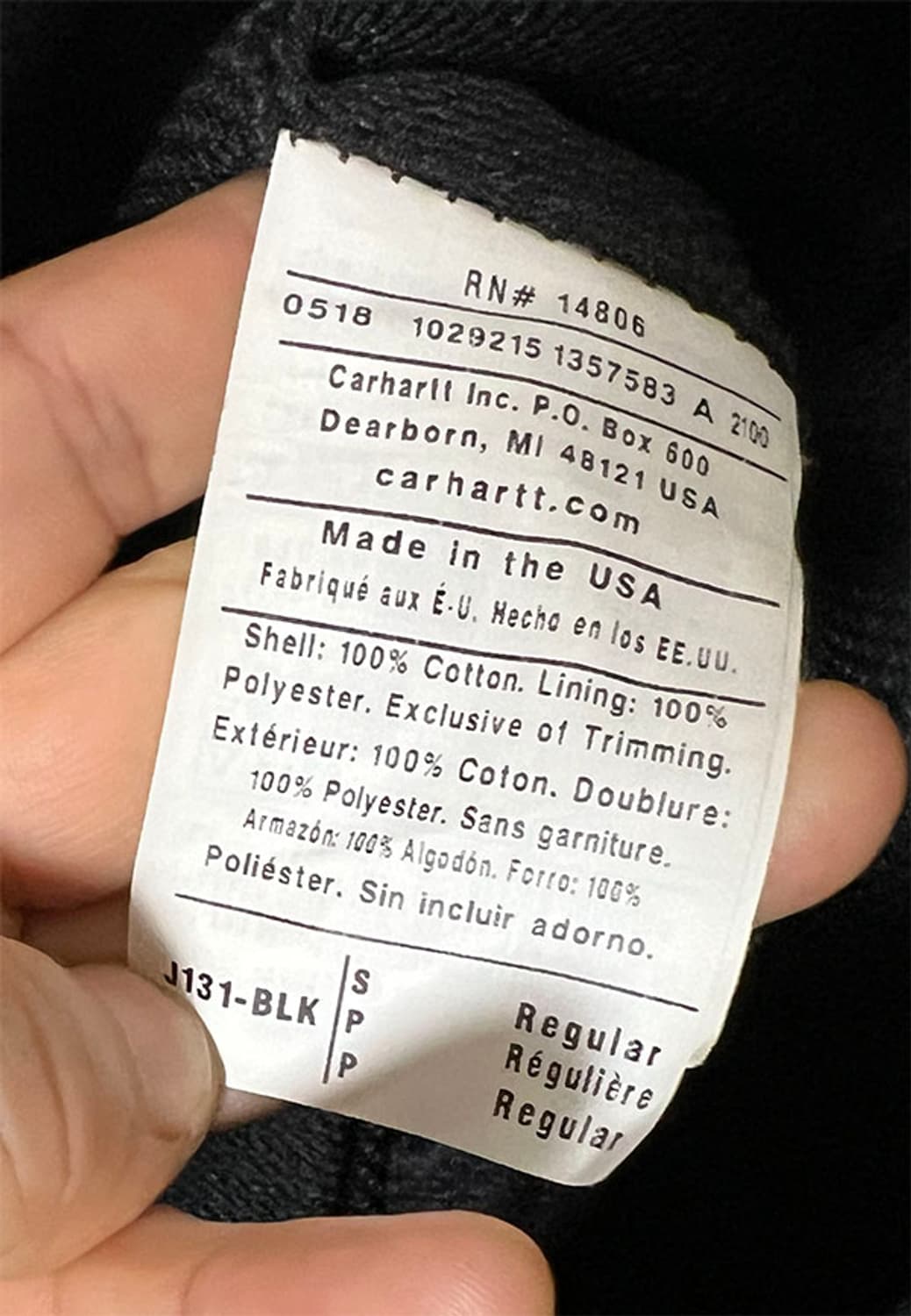 칼하트 J131 USA 남자 워크자켓 춘추 오버핏 L 100 상품이미지6