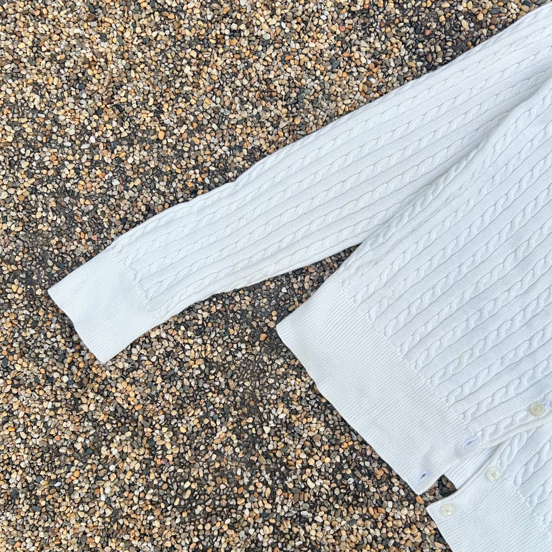 폴로 랄프로렌 화이트 케이블 니트 가디건 상품이미지3