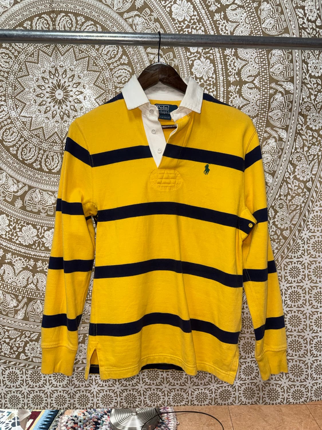 폴로 랄프로렌 여성 스트라이프 기모 럭비 긴팔 카라티  상품이미지3