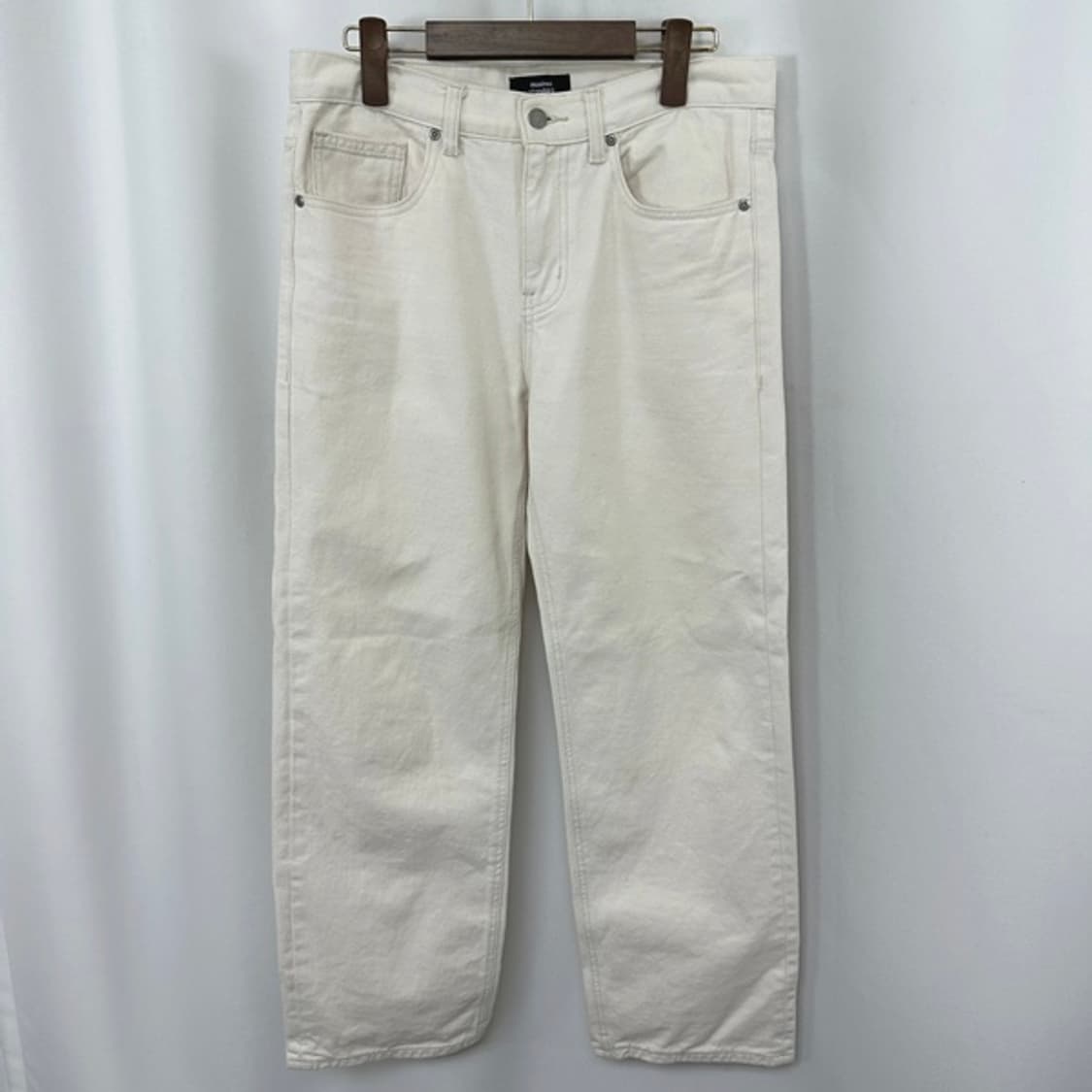 무신사스탠다드 남자 와이드 면바지 크림 31  상품이미지1