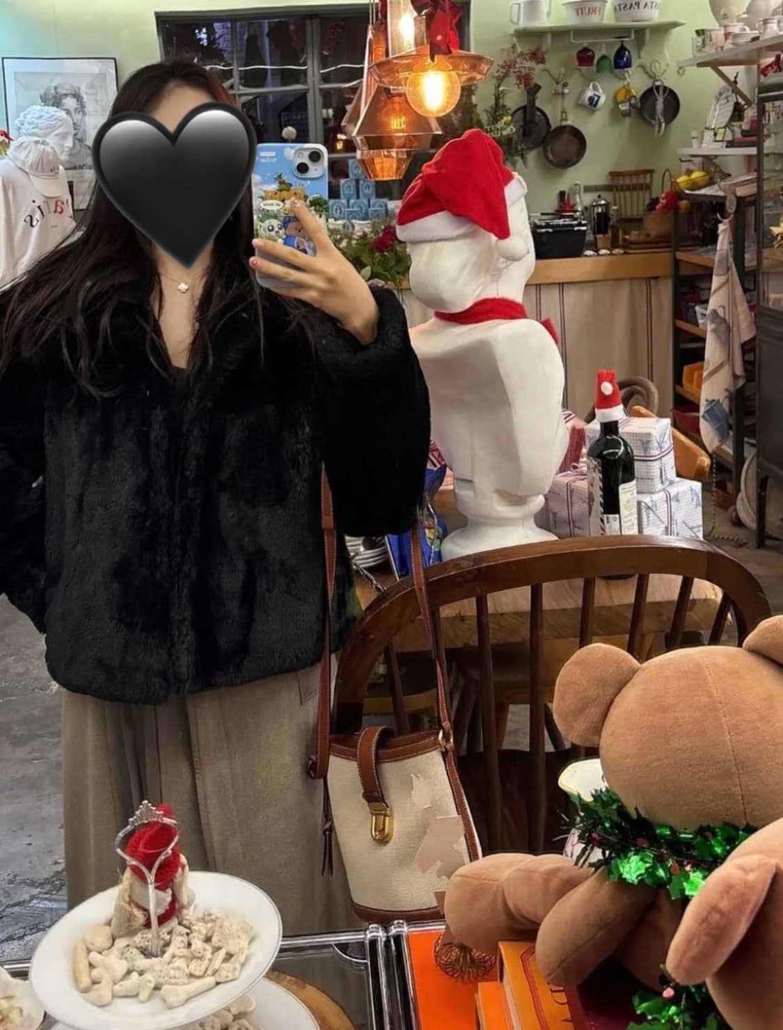 모한 에코퍼 자켓 블랙 free 상품이미지3