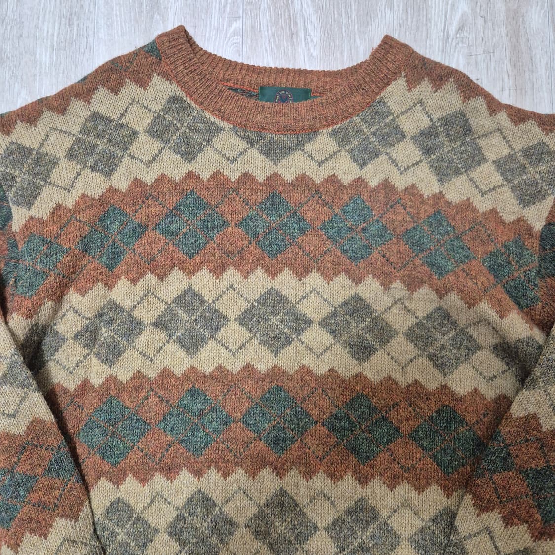 더 헌트 아가일 패턴 니트 상품이미지2