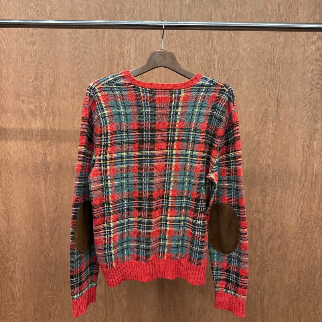 폴로 랄프 로렌 타탄체크 니트 스웨터 패치 포인트 레귤러핏 멀티 상품이미지3