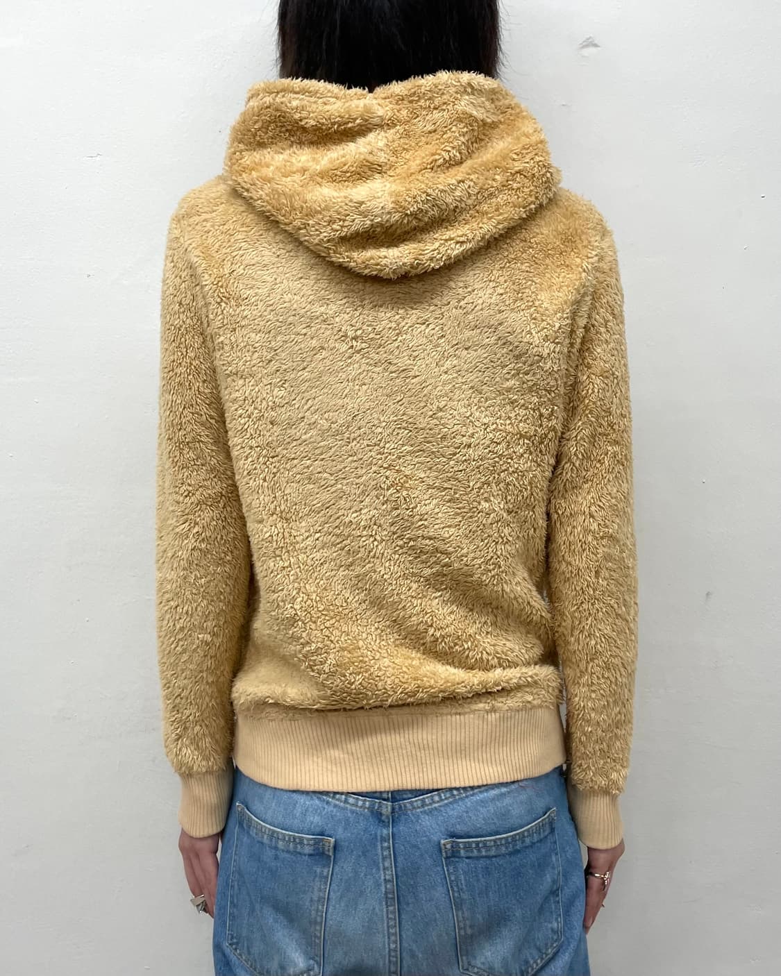 Dark Ivory Fur Hooded Zip-Up 상품이미지2