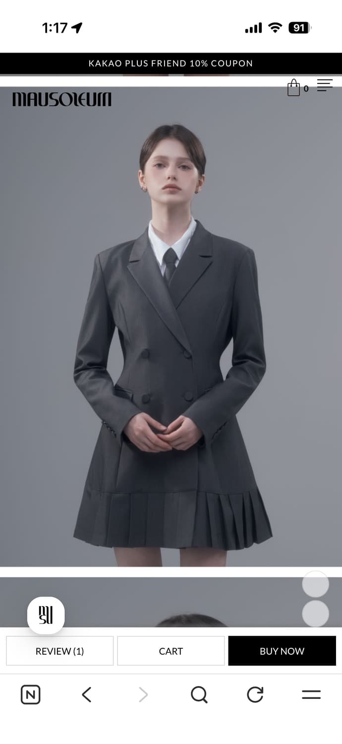 마우솔레움 원피스 셔츠 타이 세트 상품이미지1