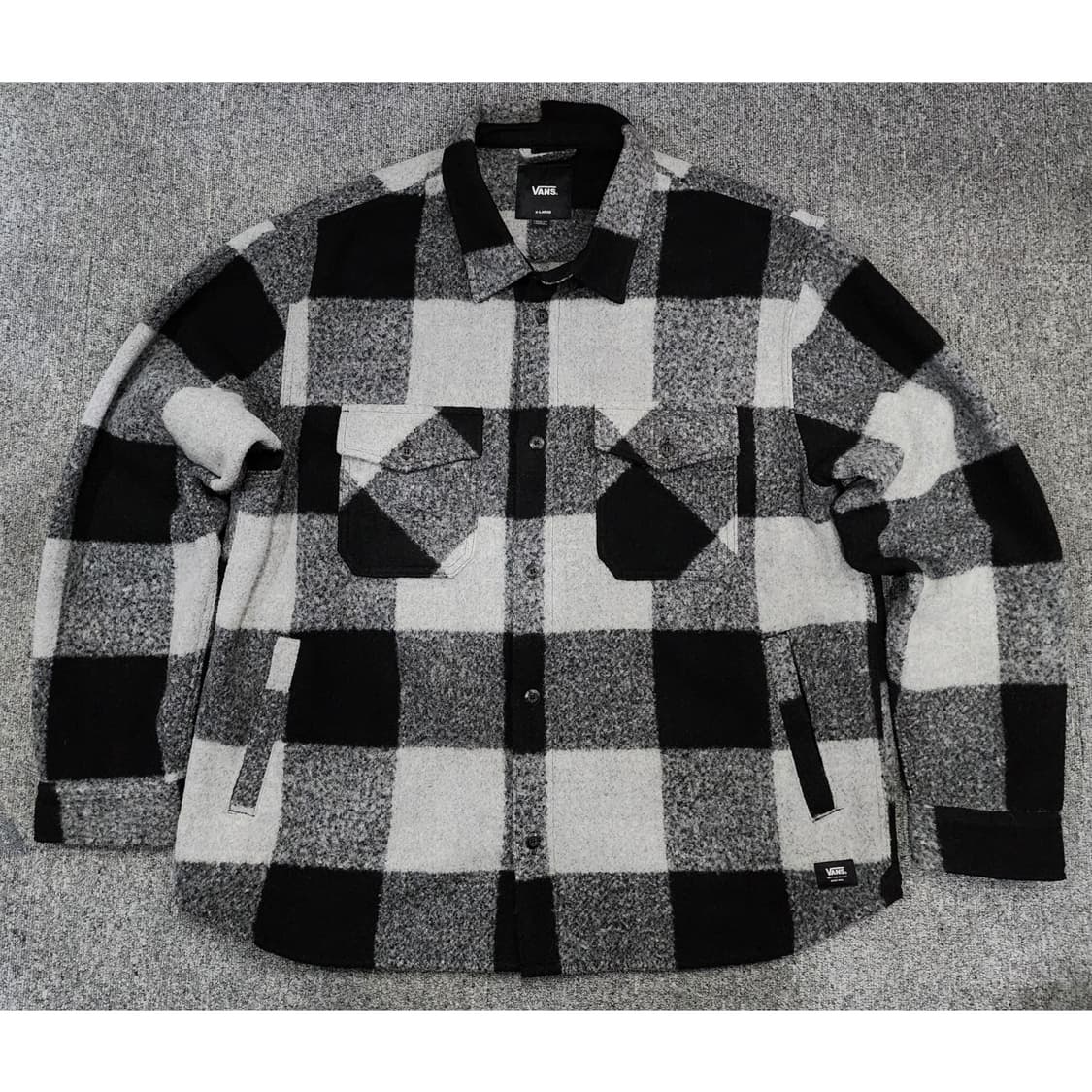 반스 덴비 퍼지 루즈핏 플란넬 셔츠 자켓 XL 상품이미지1