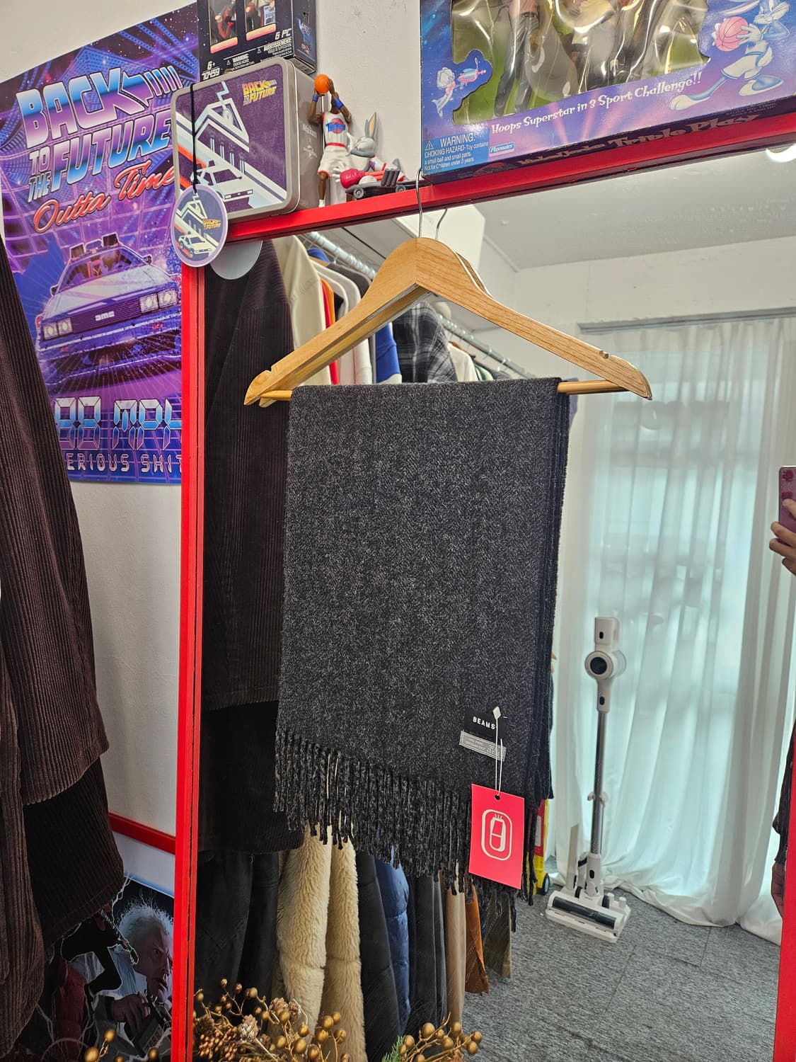 BEAMS 빔즈 울100% 머플러 상품이미지4