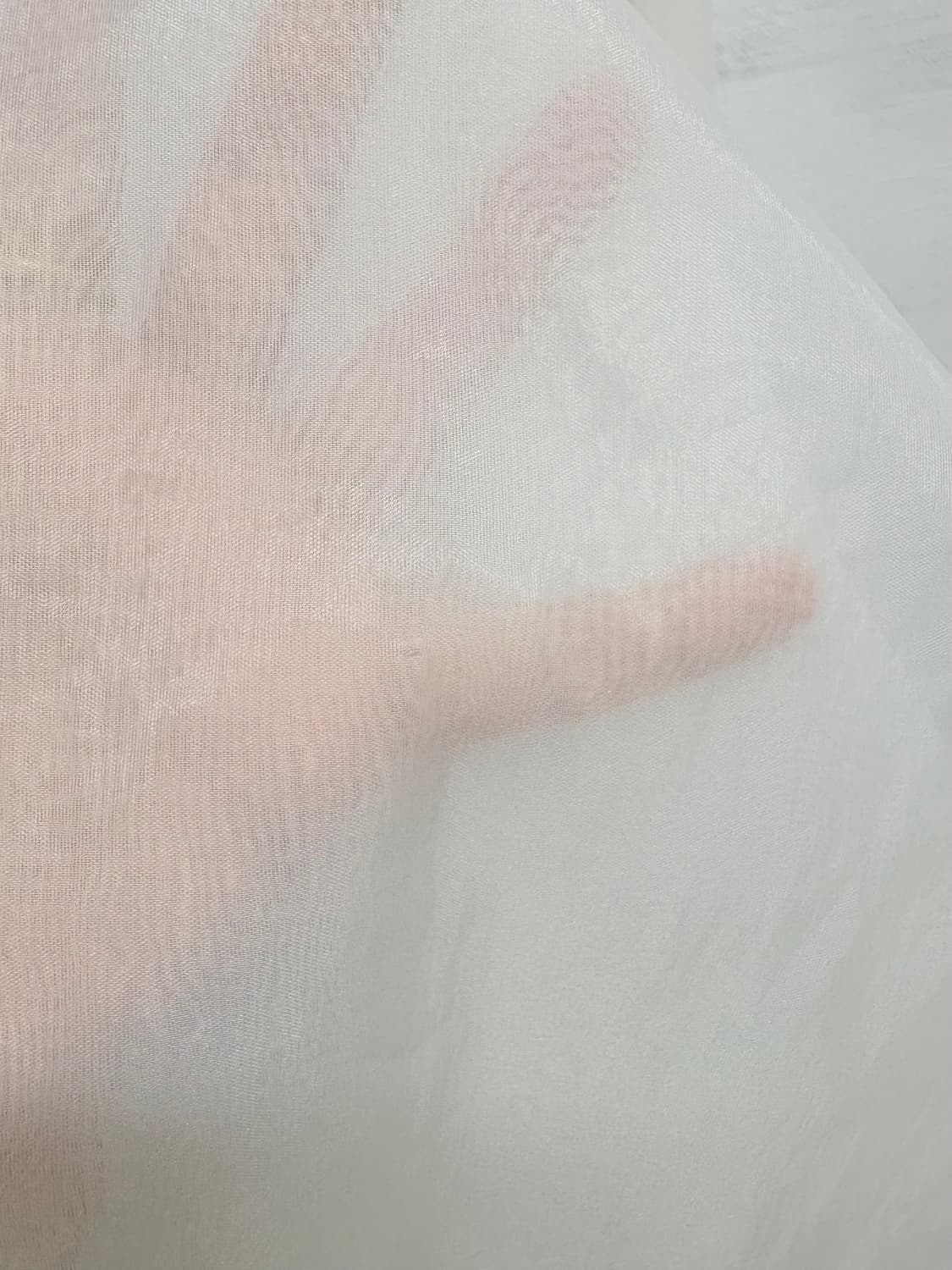 화이트 오간자 쉬폰 롱 트임 레이어드 스커트  상품이미지4