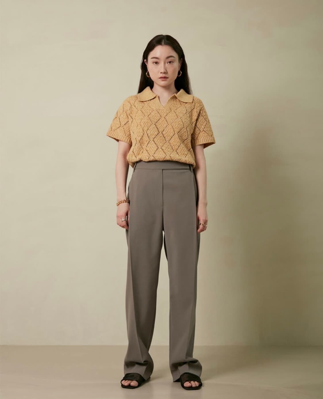 새상품 wmm studio 아가일 니트 상품이미지1