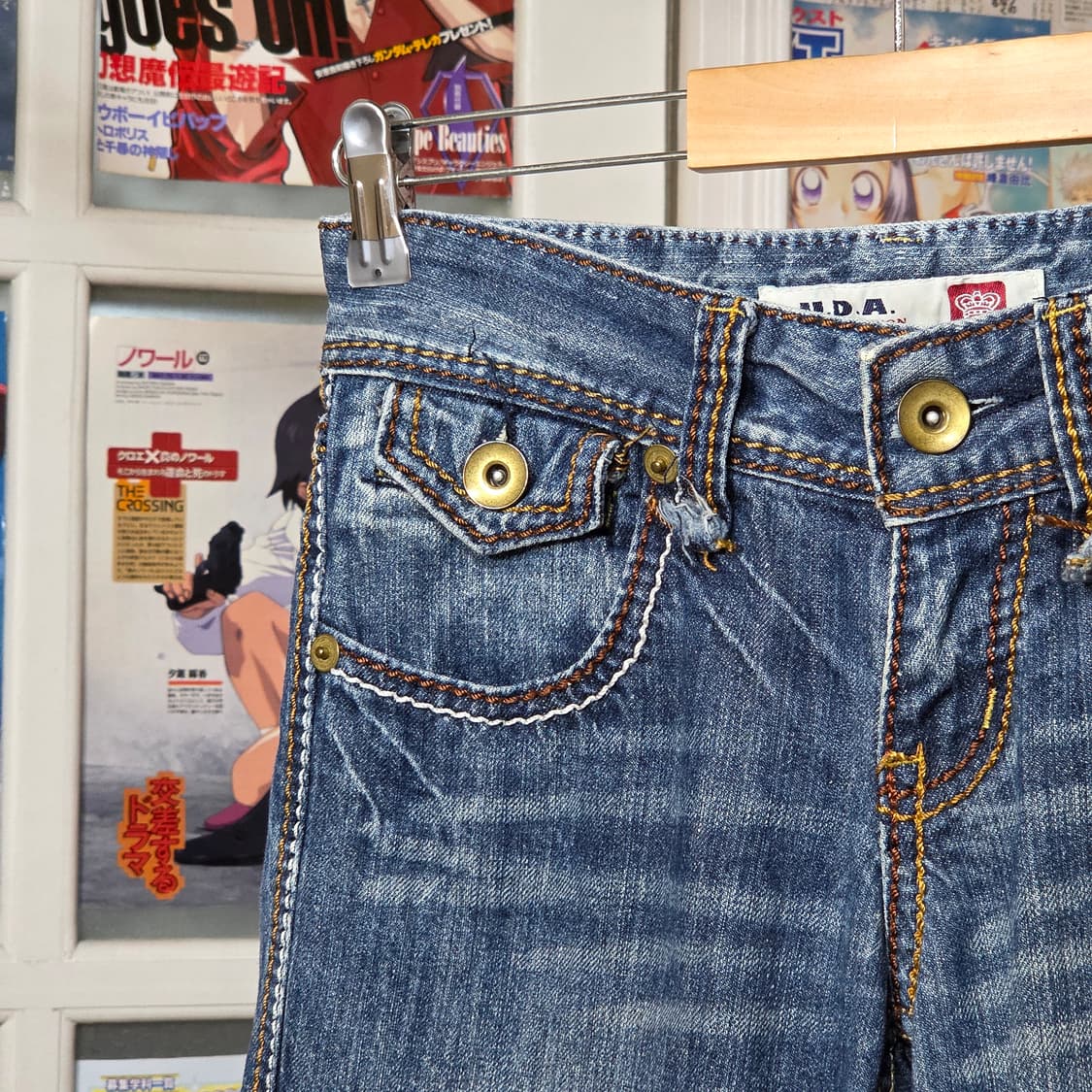 빈티지 백 포켓 스티치 데님 부츠컷 팬츠 상품이미지2
