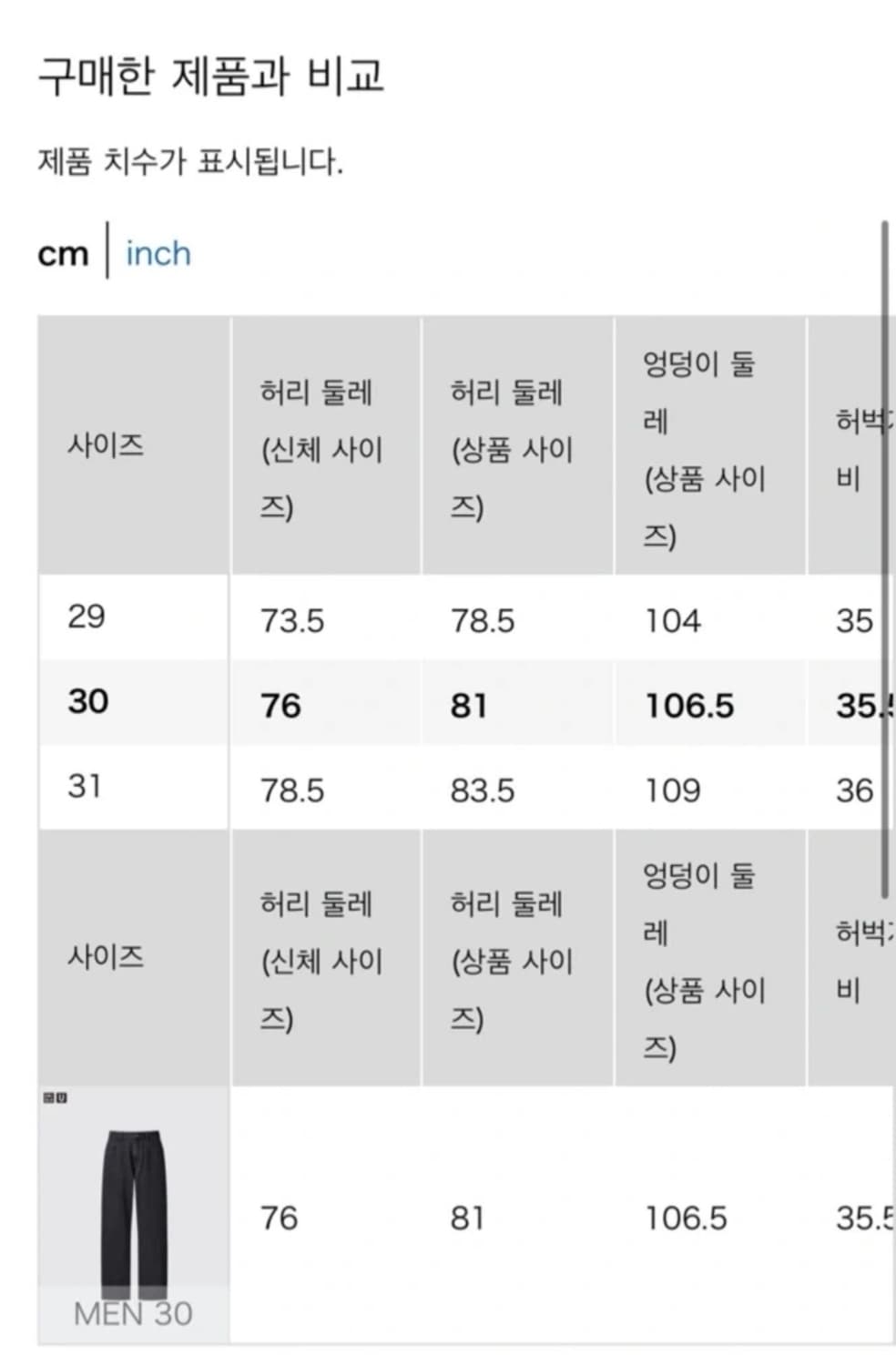 유니클로 U 릴랙스핏 진 블랙 30 상품이미지4