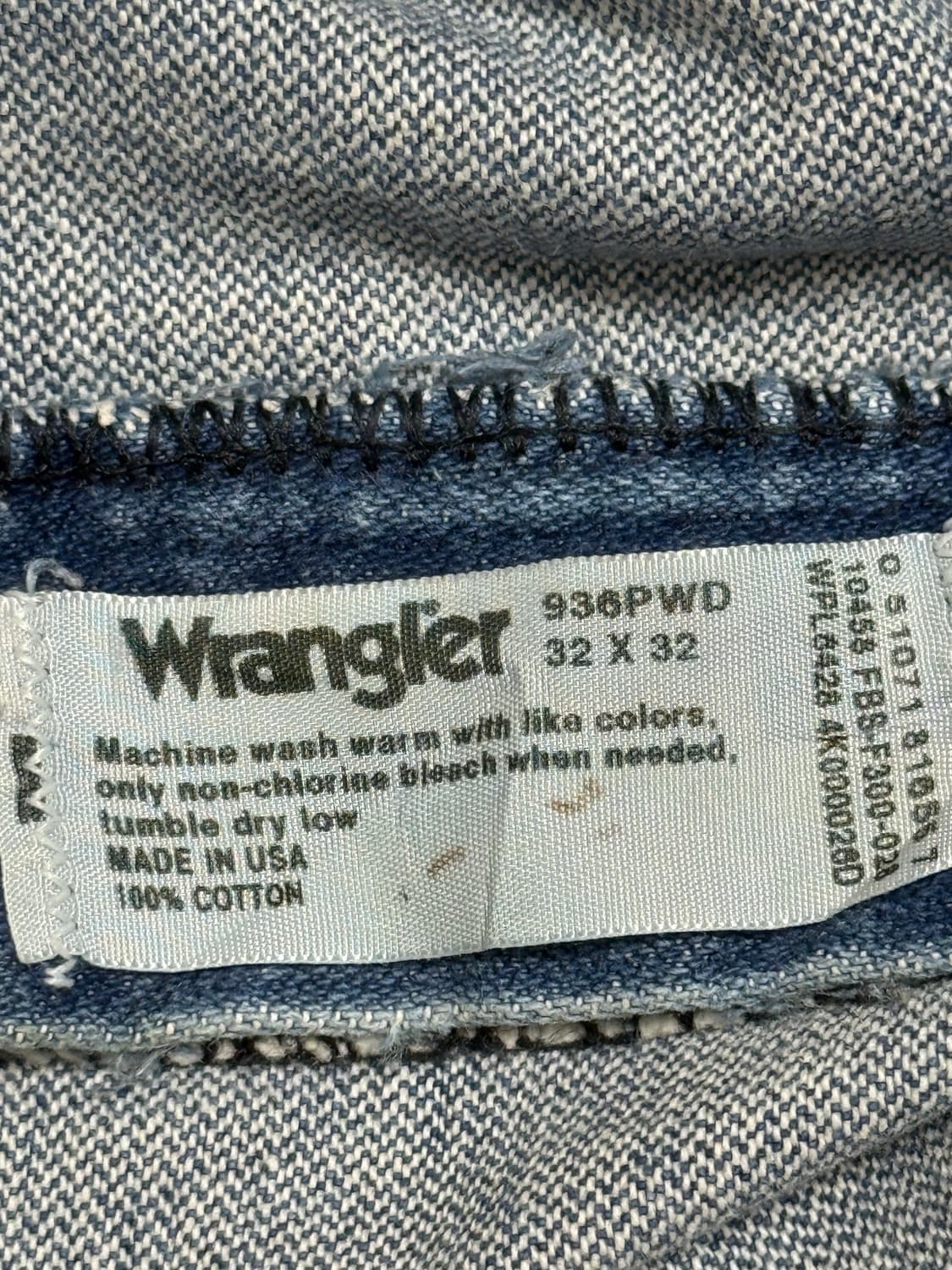 랭글러데님팬츠 빈티지 Wrangler denim pants 936pdw  상품이미지9