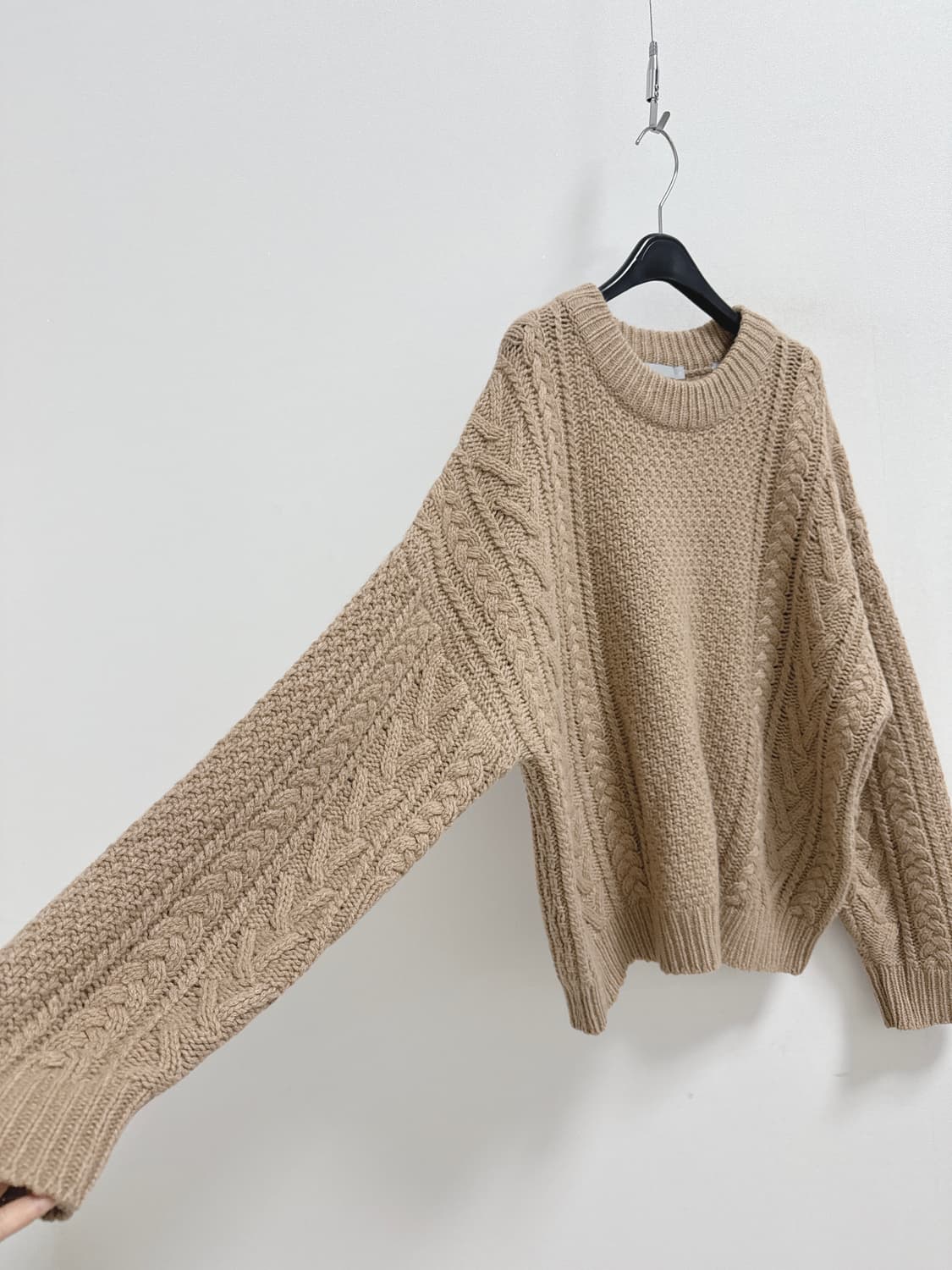 빈스 루즈핏  캐시미어 피셔맨 케이블 니트 상품이미지3