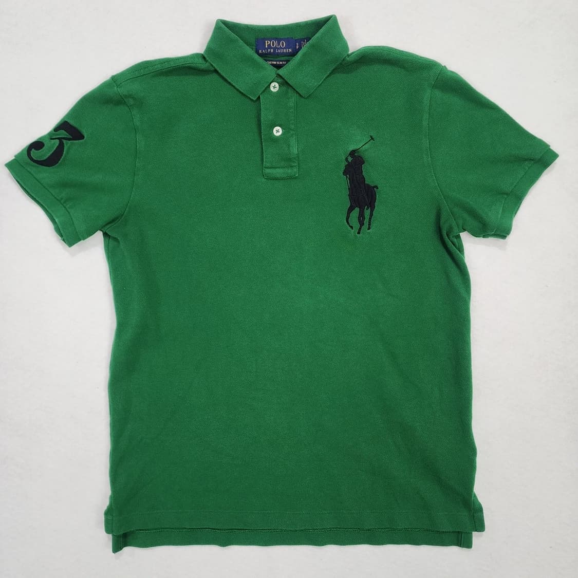 폴로 랄프로렌 빅포니 반팔 카라 티셔츠 그린 블랙 상품이미지1