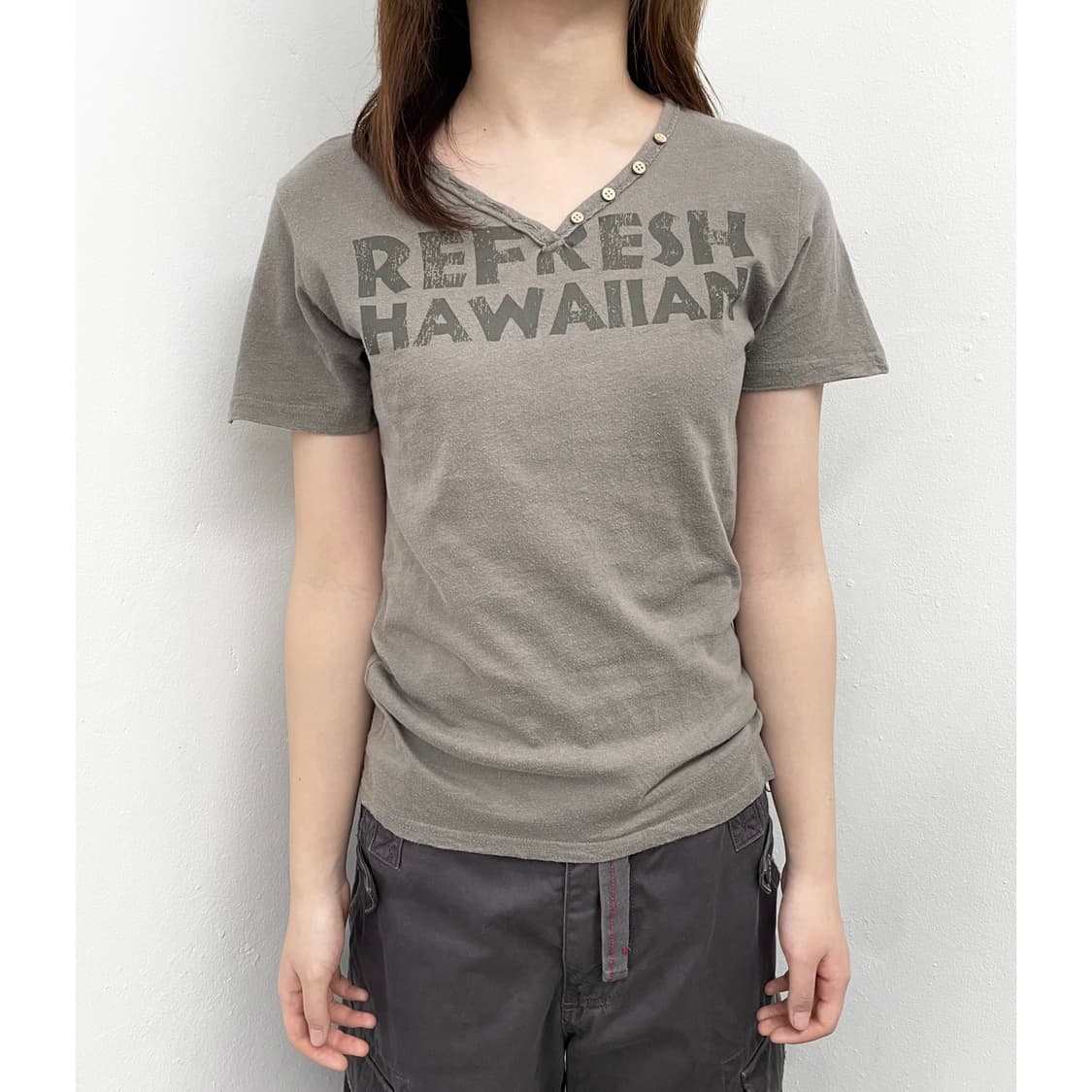 y2k 버튼 프린팅 티셔츠 상품이미지1