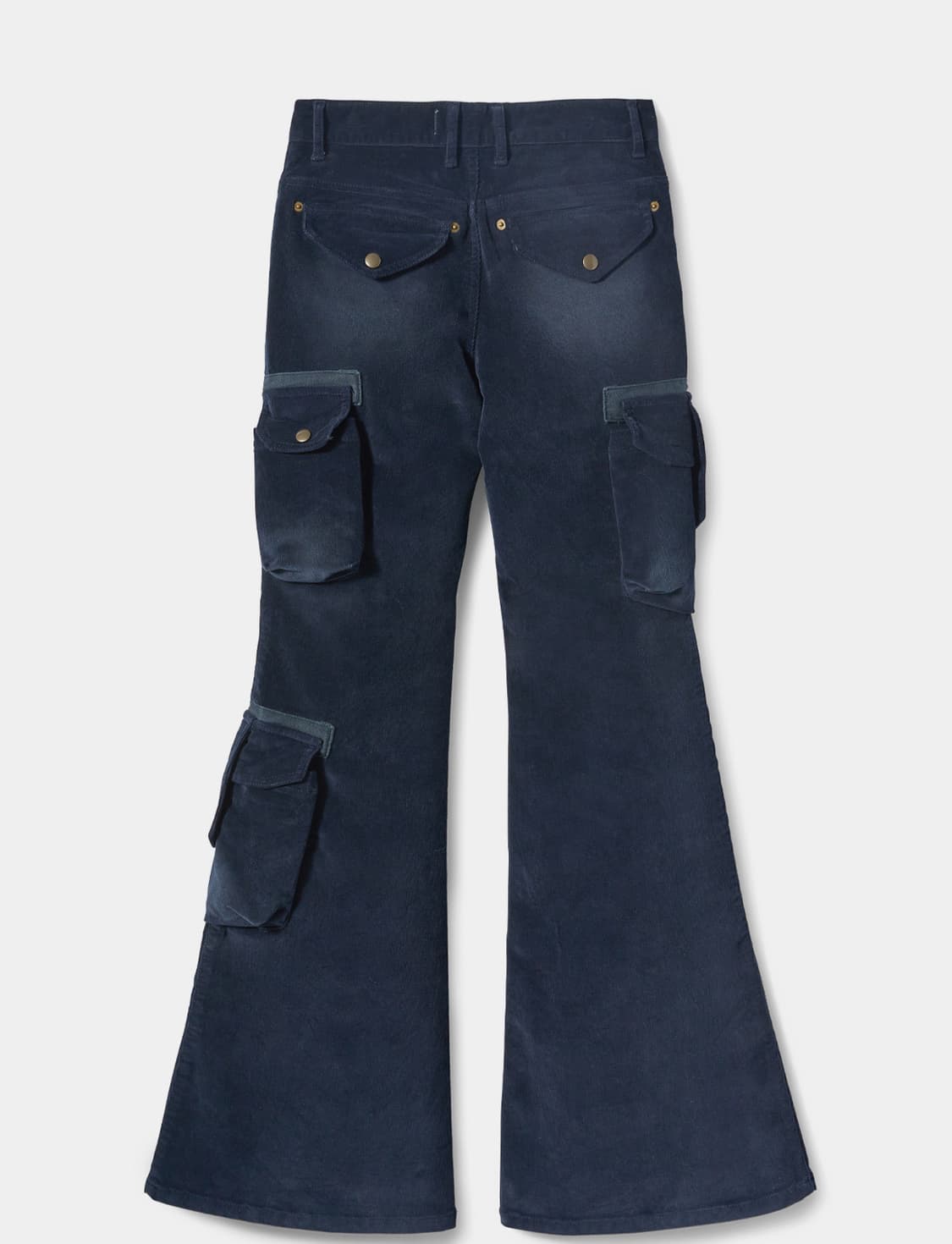 seo 에스이오 서울 코듀로이 카고 플레어 팬츠 네이비 2사이즈 상품이미지5