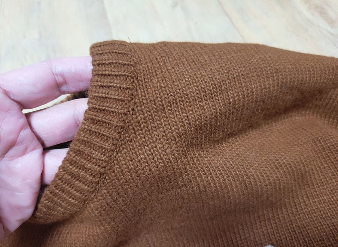 엠엠엘지(Mmlg) 1987 니트 카라멜브라운 프리사이즈 새상품 상품이미지4