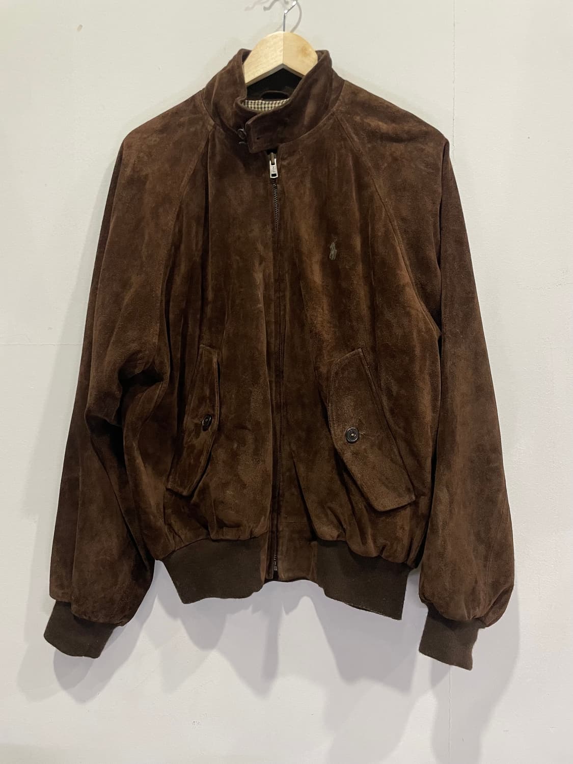 폴로 랄프로렌 브라운 스웨이드 봄버 자켓 상품이미지1