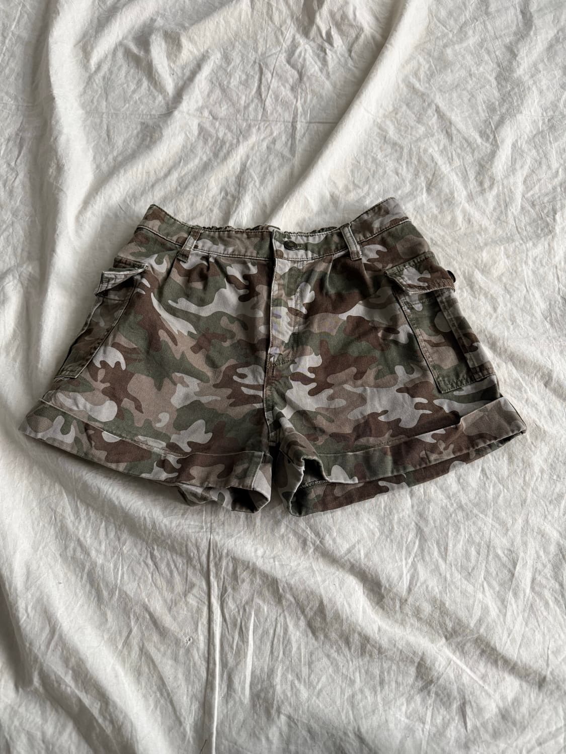 Y2k 카모 카고 반바지 상품이미지1