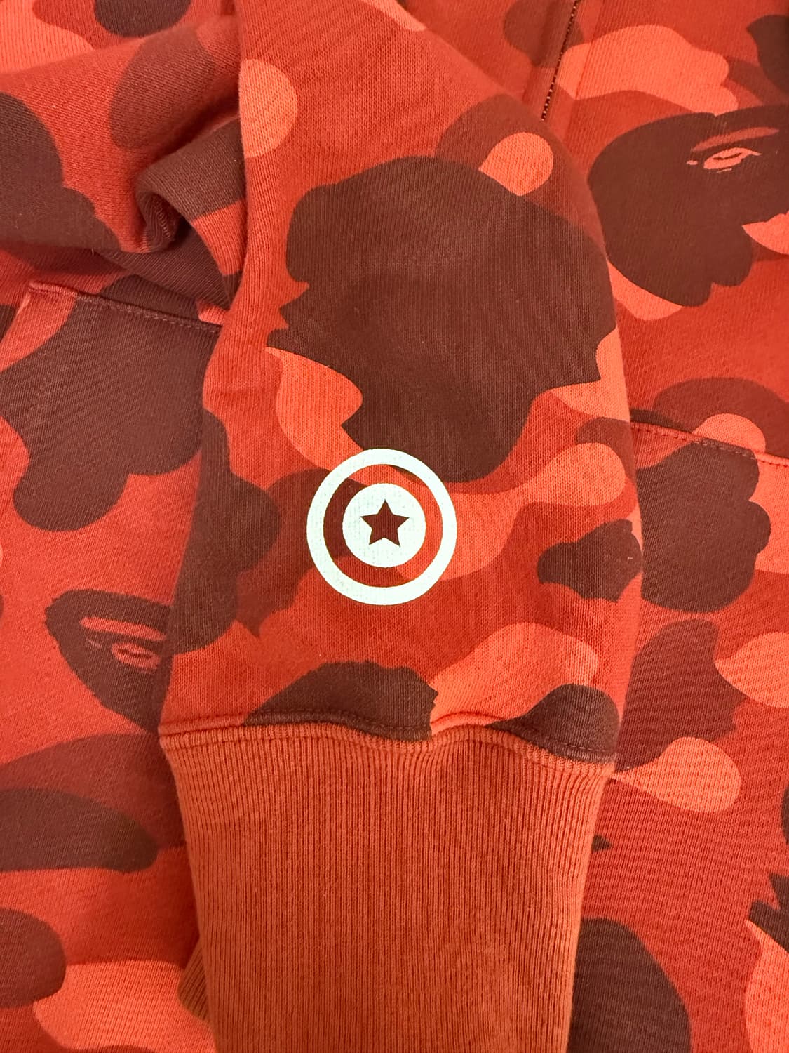 베이프 레드 카모 샤크 후드집업 M 상품이미지4