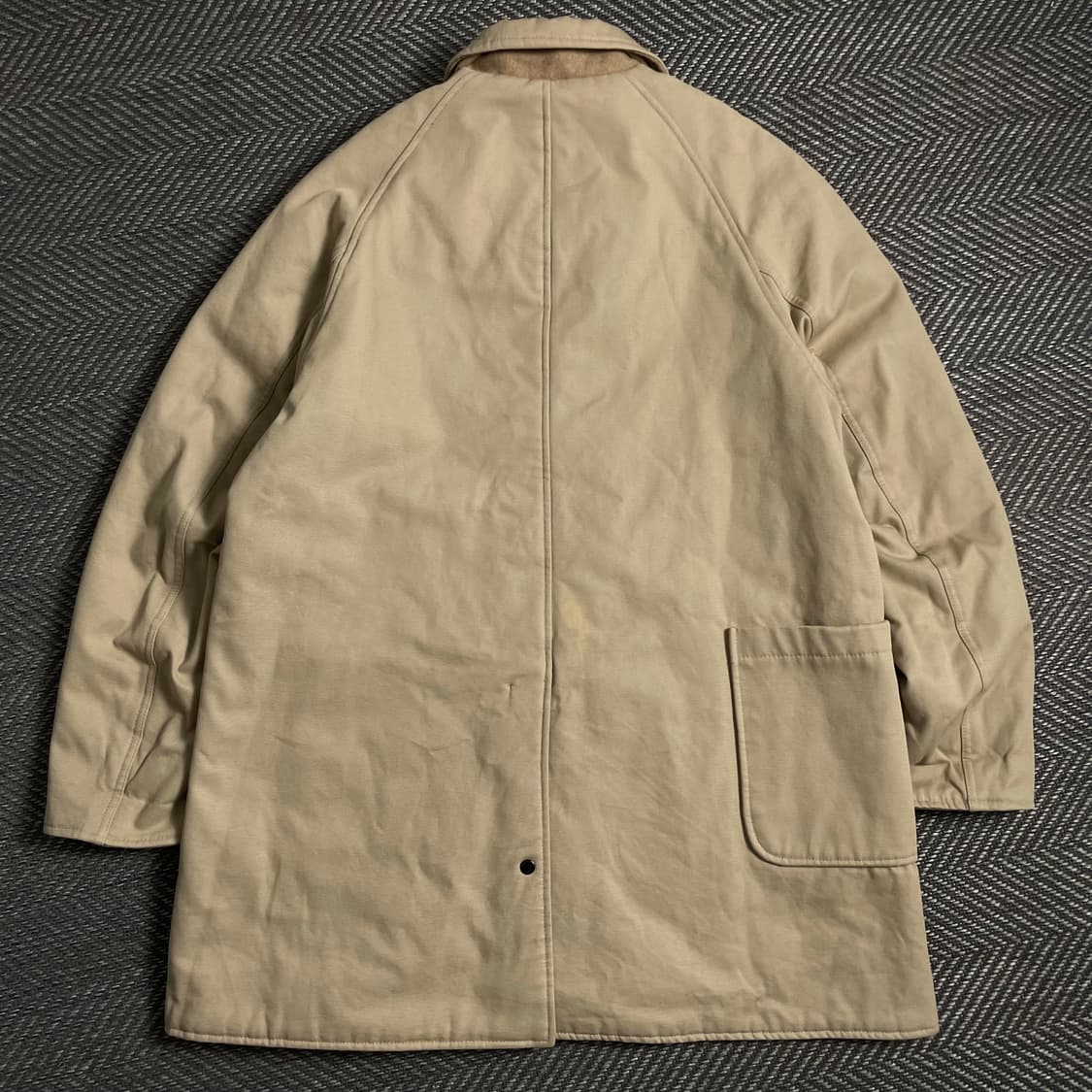 hipster&co 베이지 미니멀 혼방 헤비 웨이트 워크 코트y 4955 상품이미지5