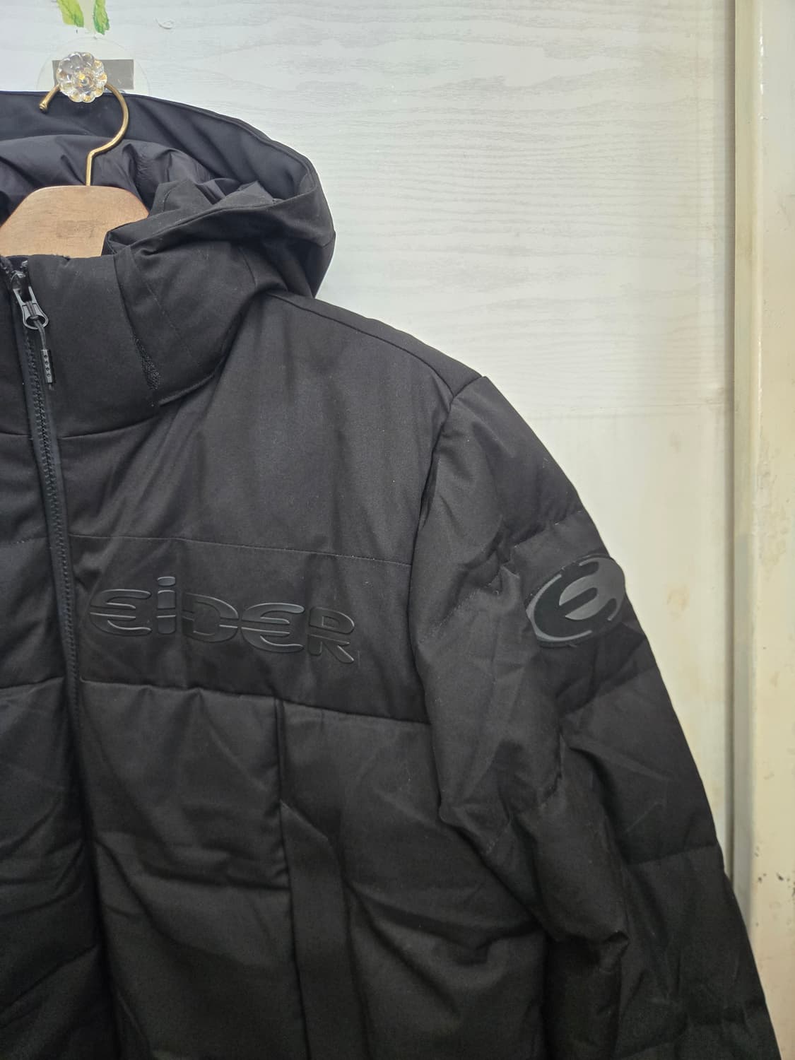 105,XL)) EiDER 아이더 거위털 올블랙 패딩!~ 상품이미지2